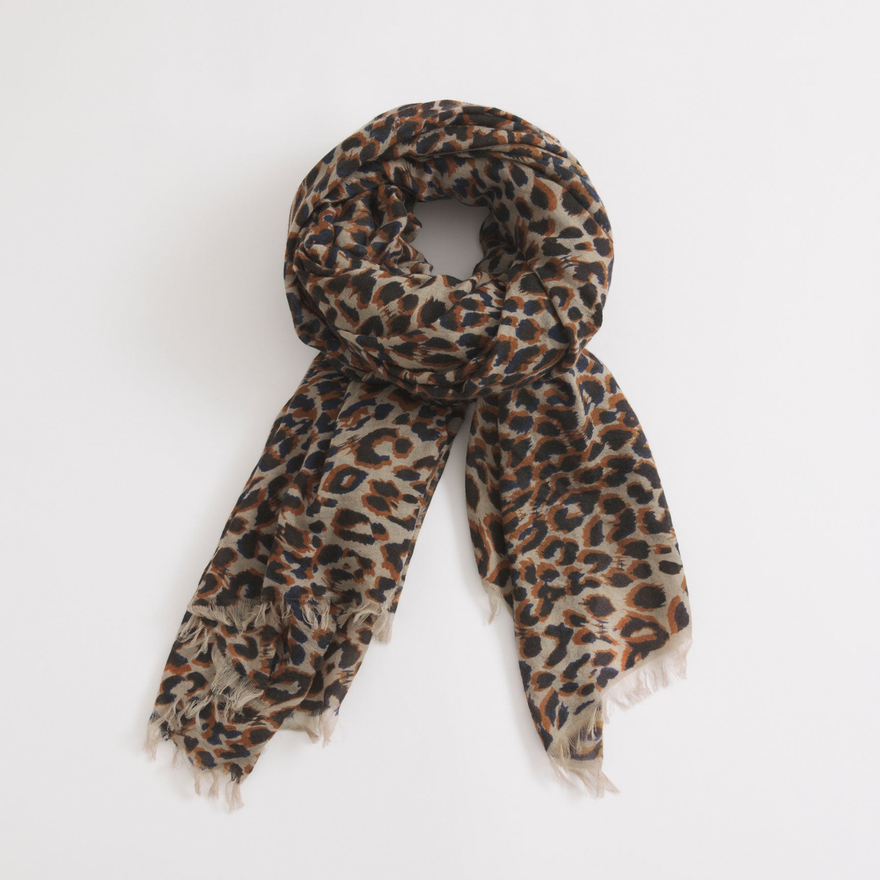 Cashmere Airy Scarf Cheetah