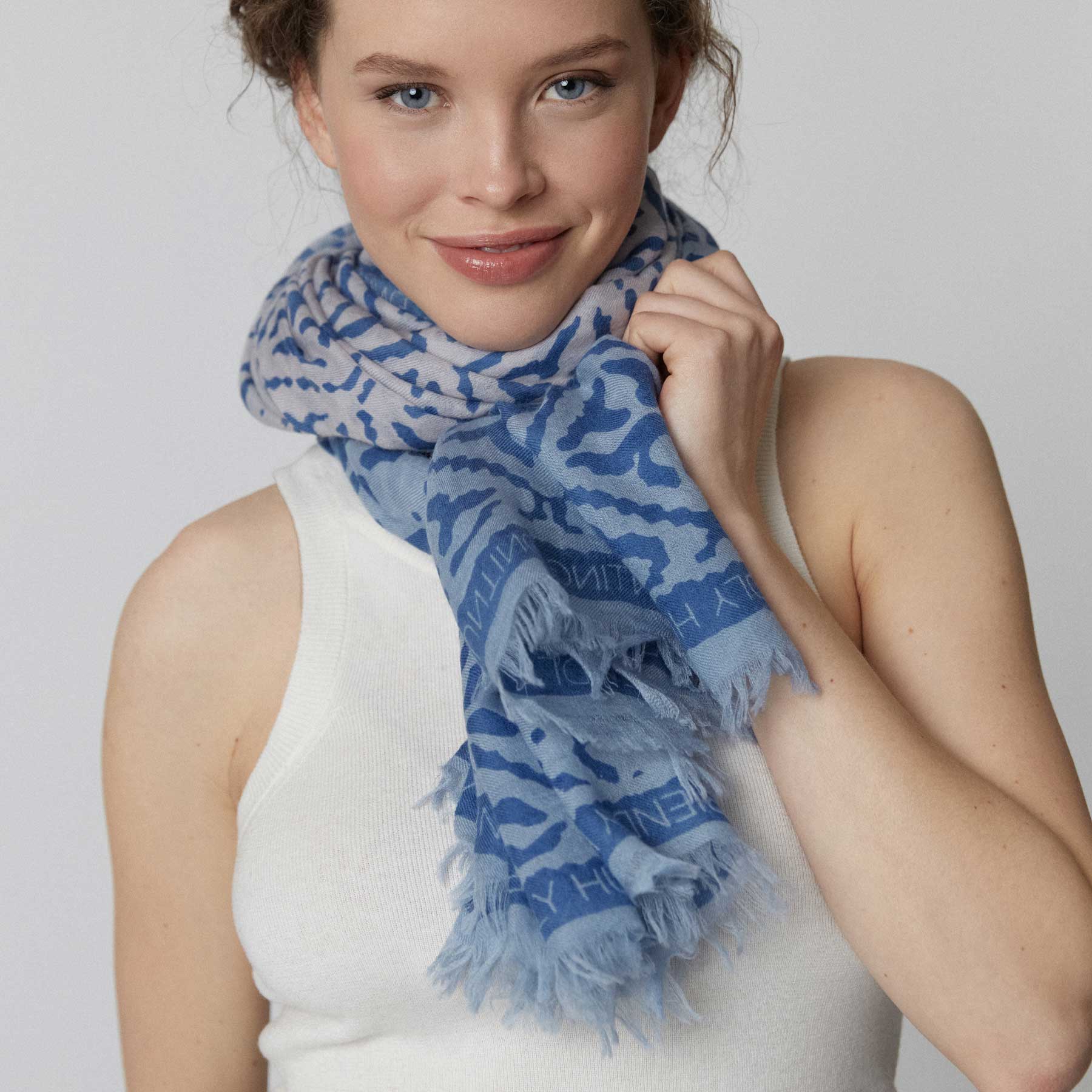 Cashmere Airy Scarf Dip Dye Eyes of Marrakesh