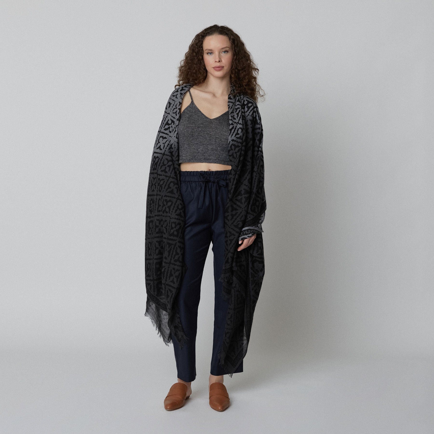 Cashmere Airy Scarf Dip Dye Eyes of Marrakesh