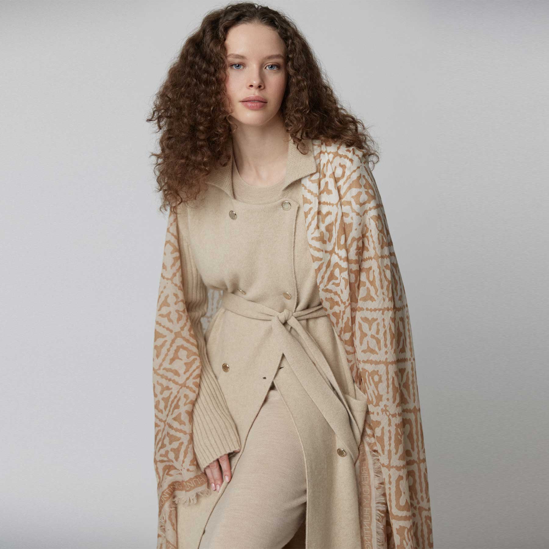 Cashmere Airy Scarf Dip Dye Eyes of Marrakesh