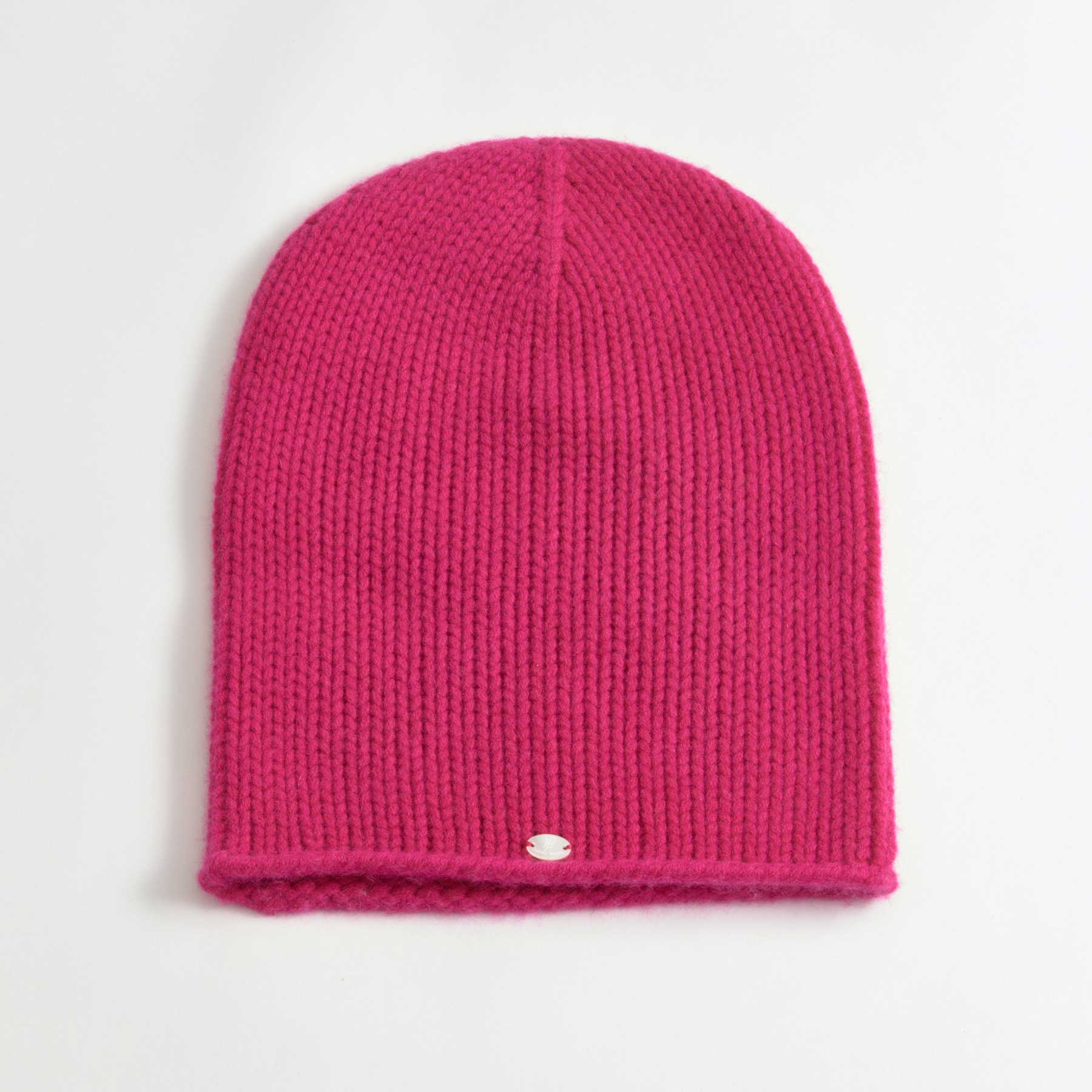 Pinke gestrickte Kaschmirmütze