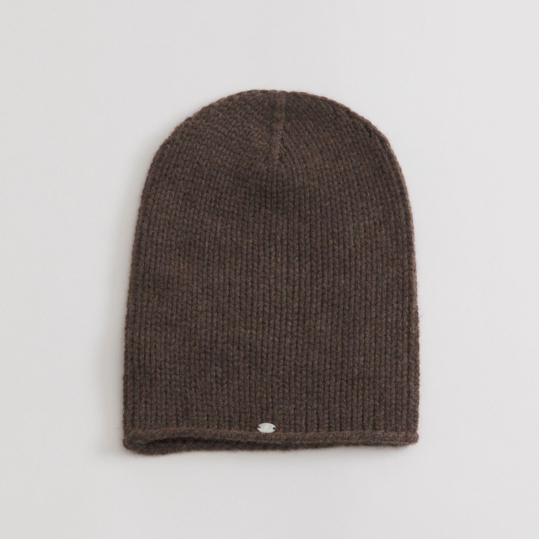 Braune gestrickte Kaschmirmütze