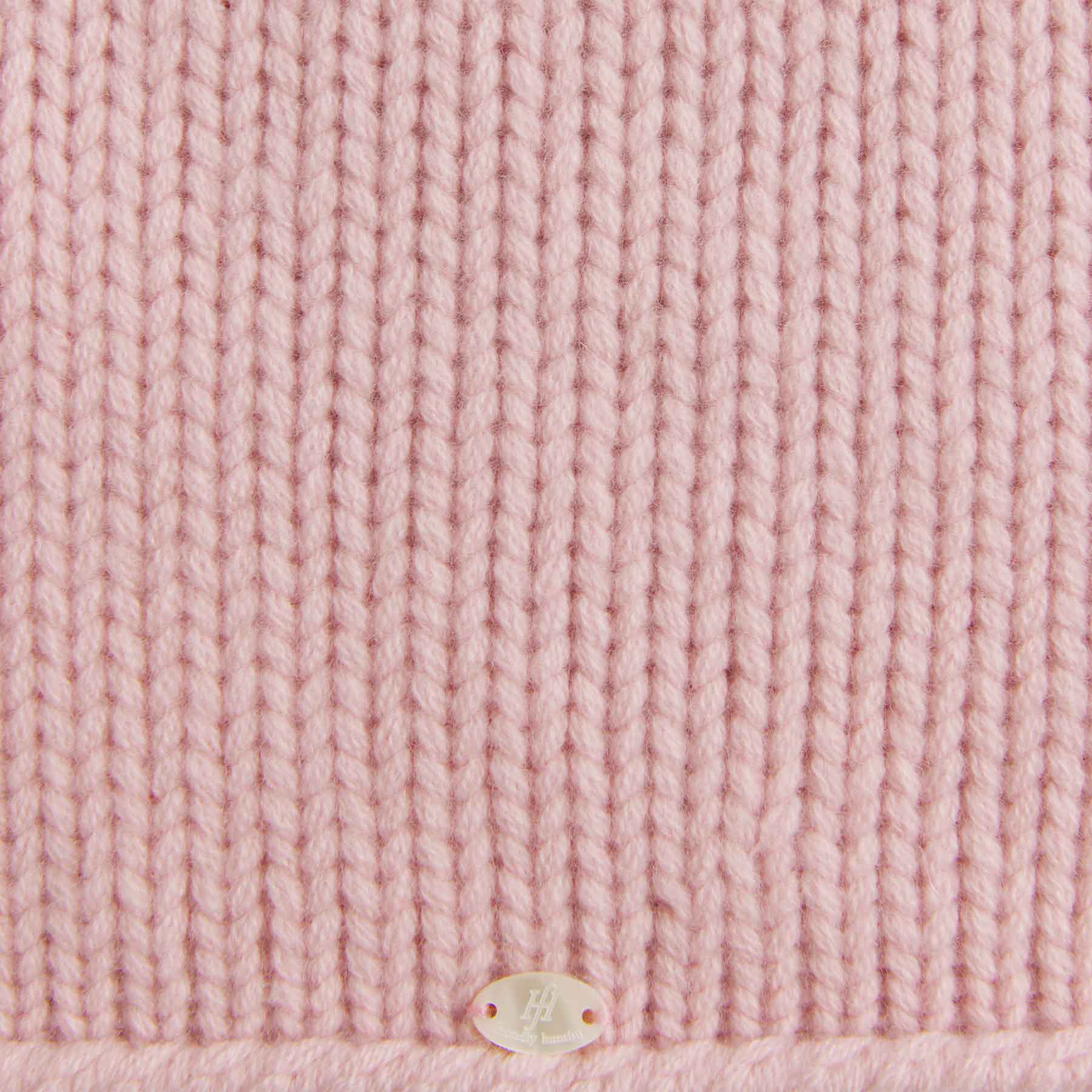 Rosa gestrickte Kaschmirmütze