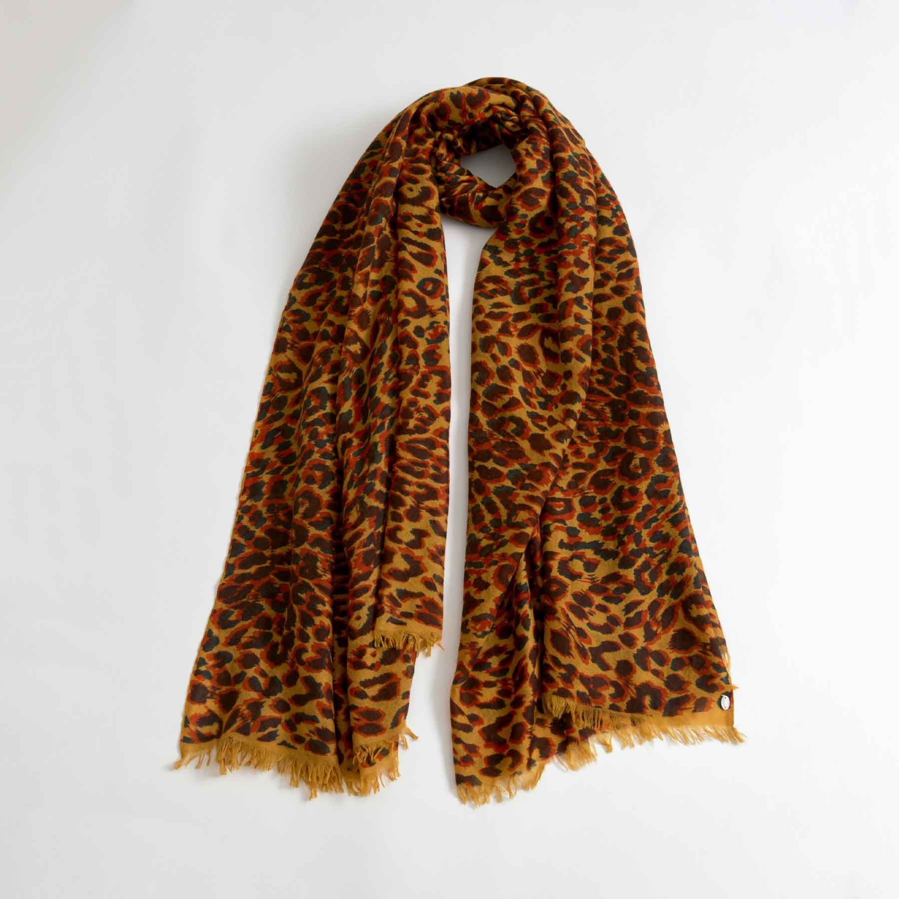 Cashmere Airy Scarf Cheetah
