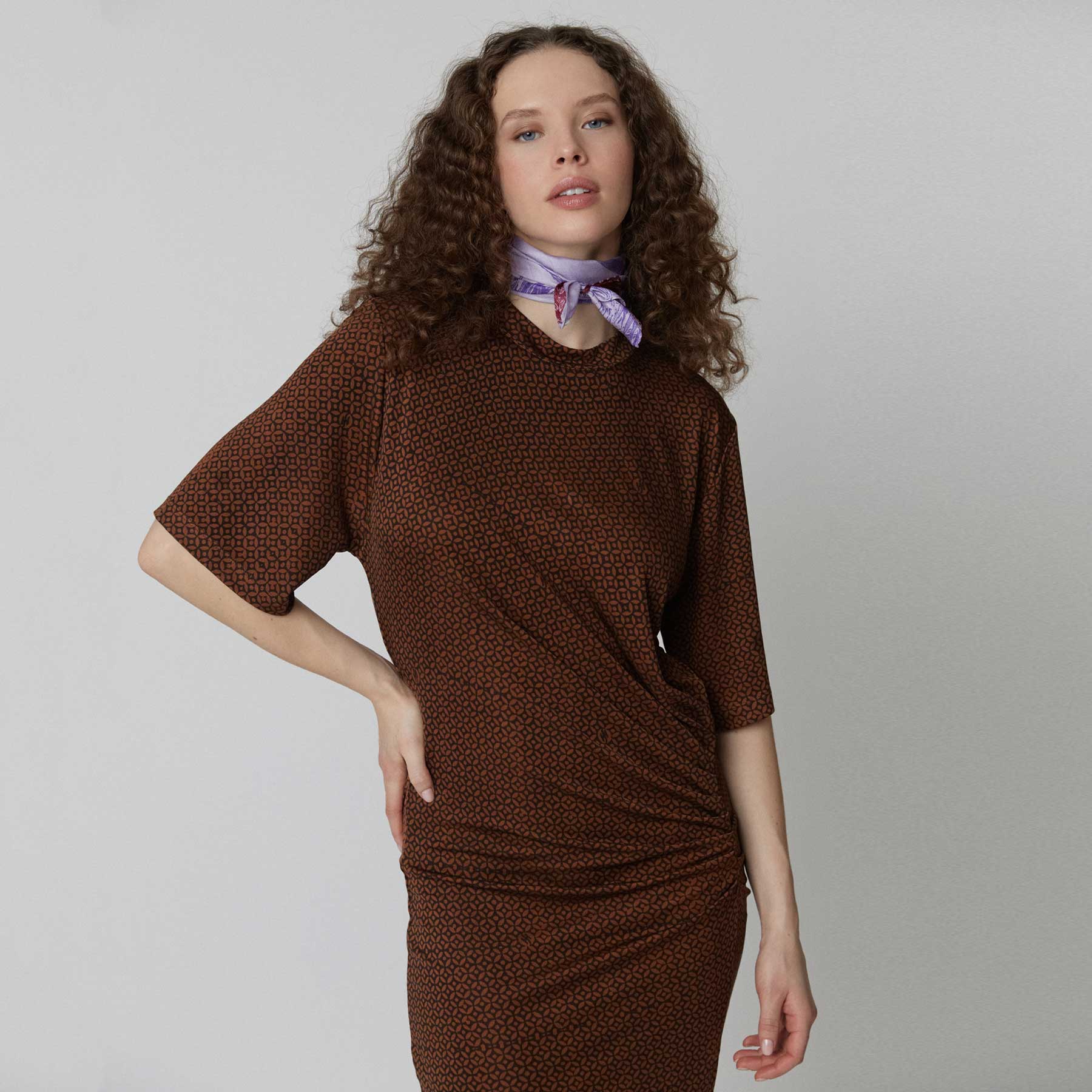 Dress Splendide One Hundred Eyes Silk Jersey