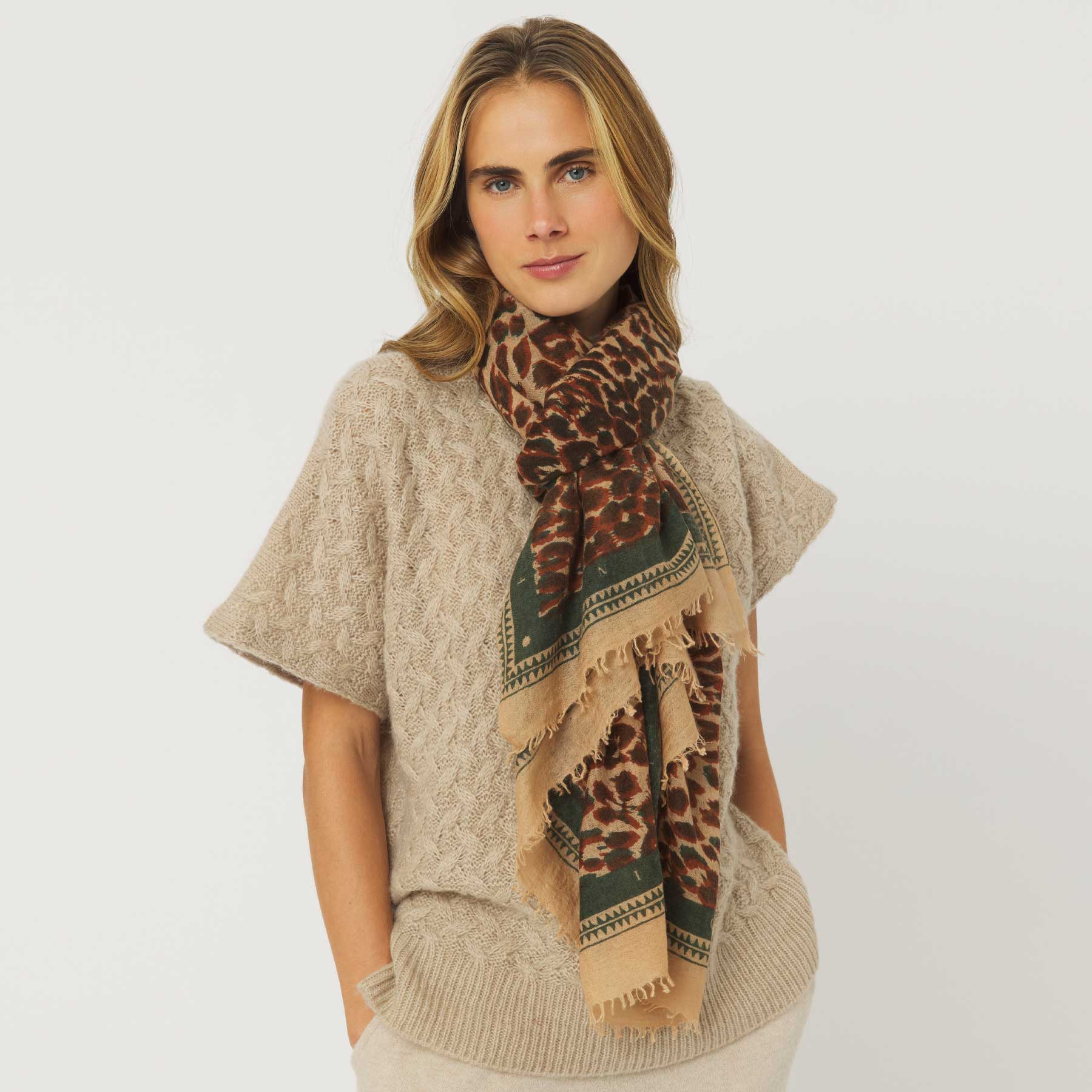 Felted Stole Cheetah