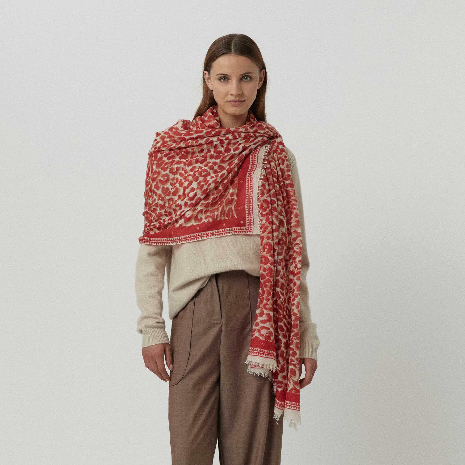 Felted Stole Cheetah