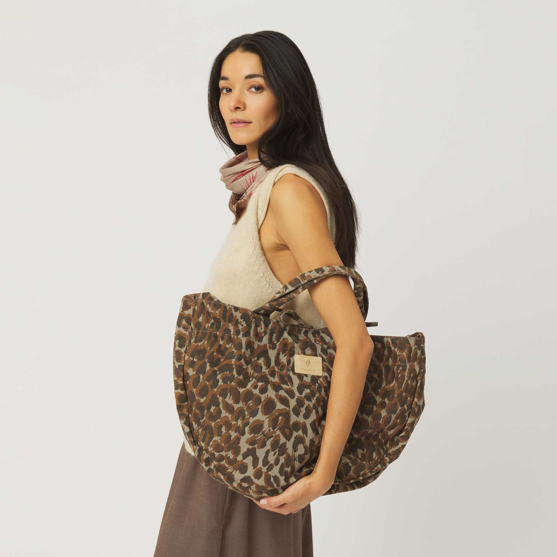 Bag Half Moon Cheetah with Patch