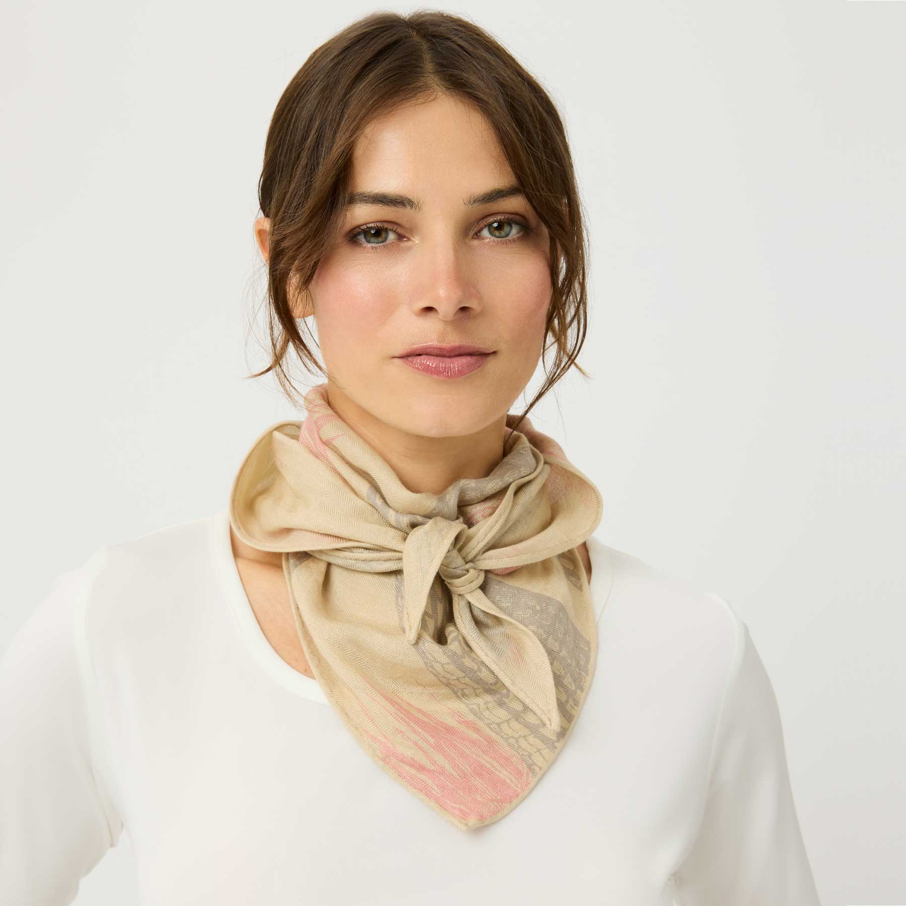 Kite Scarf Midi Silk Cashmere Garden Eden