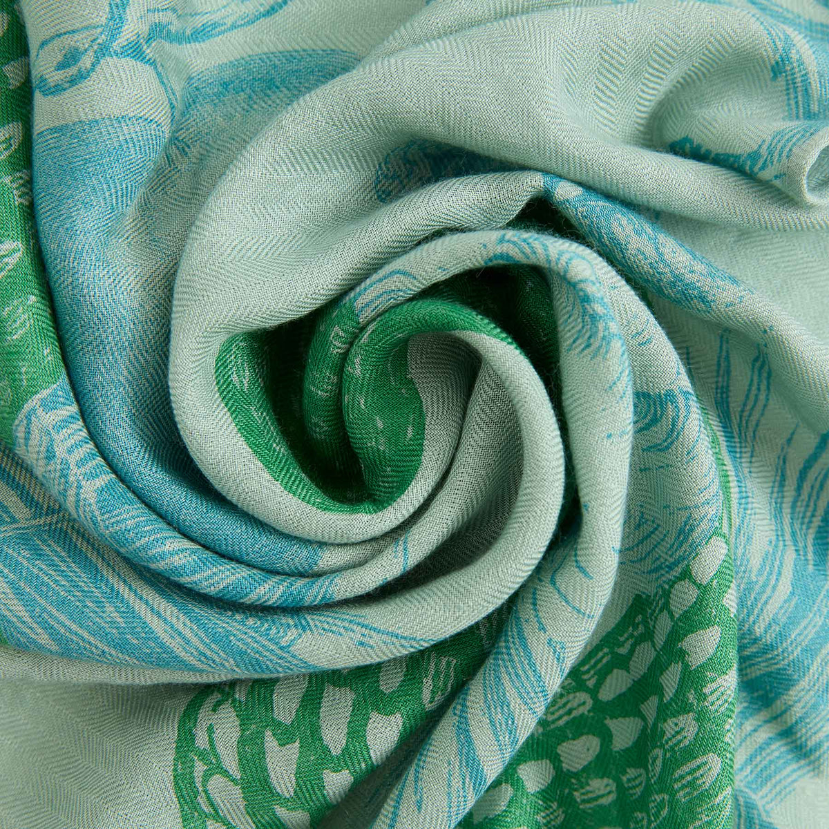 Kite Scarf Midi Silk Cashmere Garden Eden