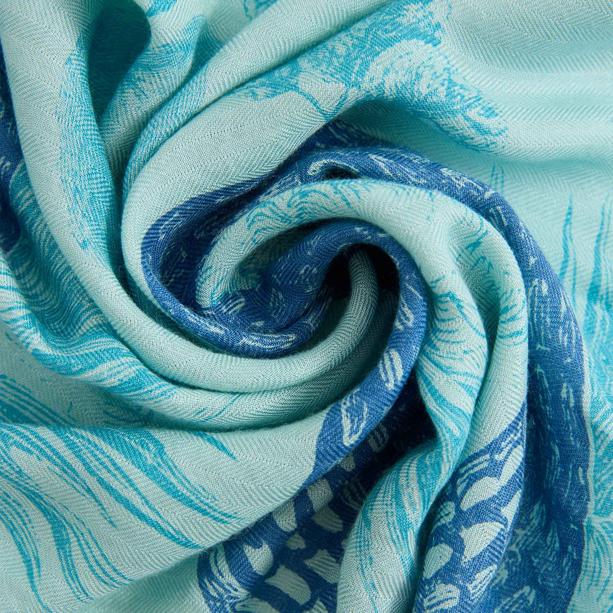 Kite Scarf Midi Silk Cashmere Garden Eden