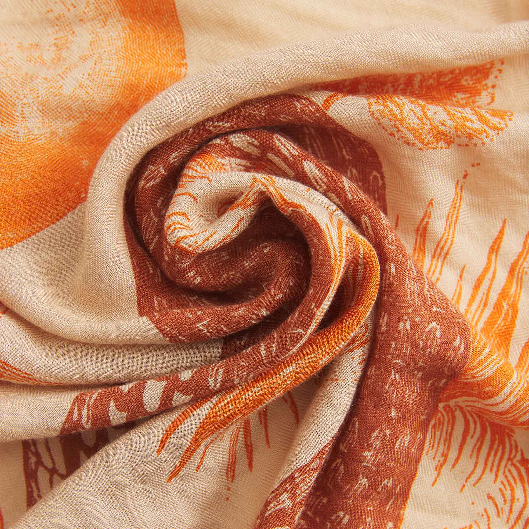 Kite Scarf Midi Silk Cashmere Garden Eden