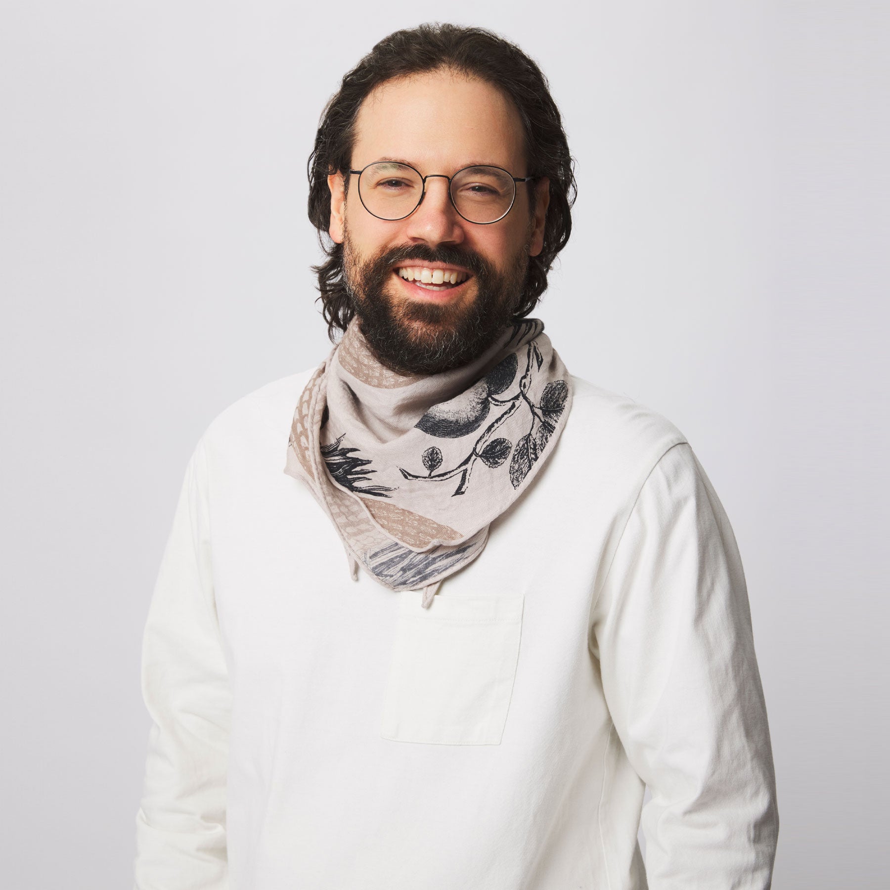 Kite Scarf Midi Silk Cashmere Garden Eden