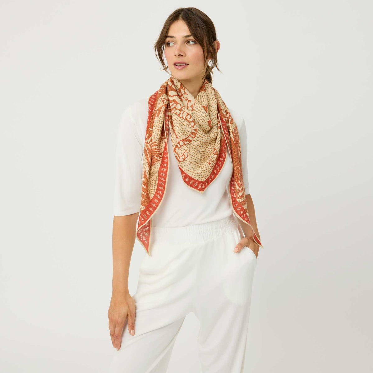 Kite Scarf Silk Cashmere Oriental