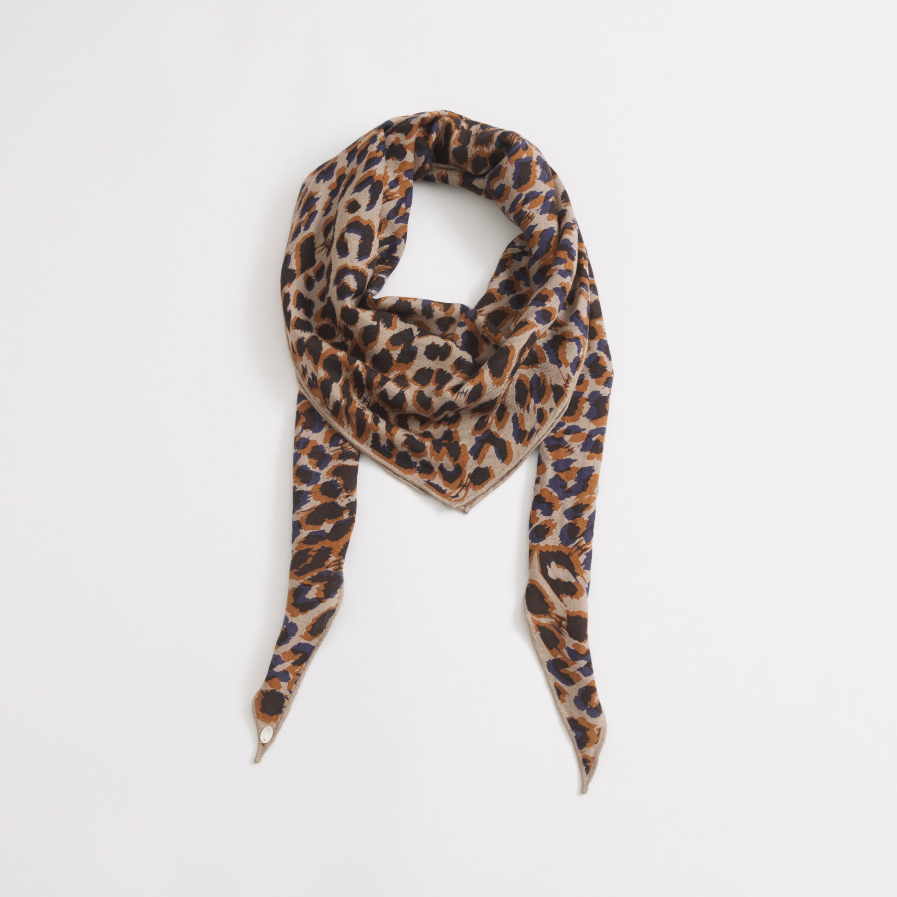 Kite Scarf Silk Cashmere Cheetah
