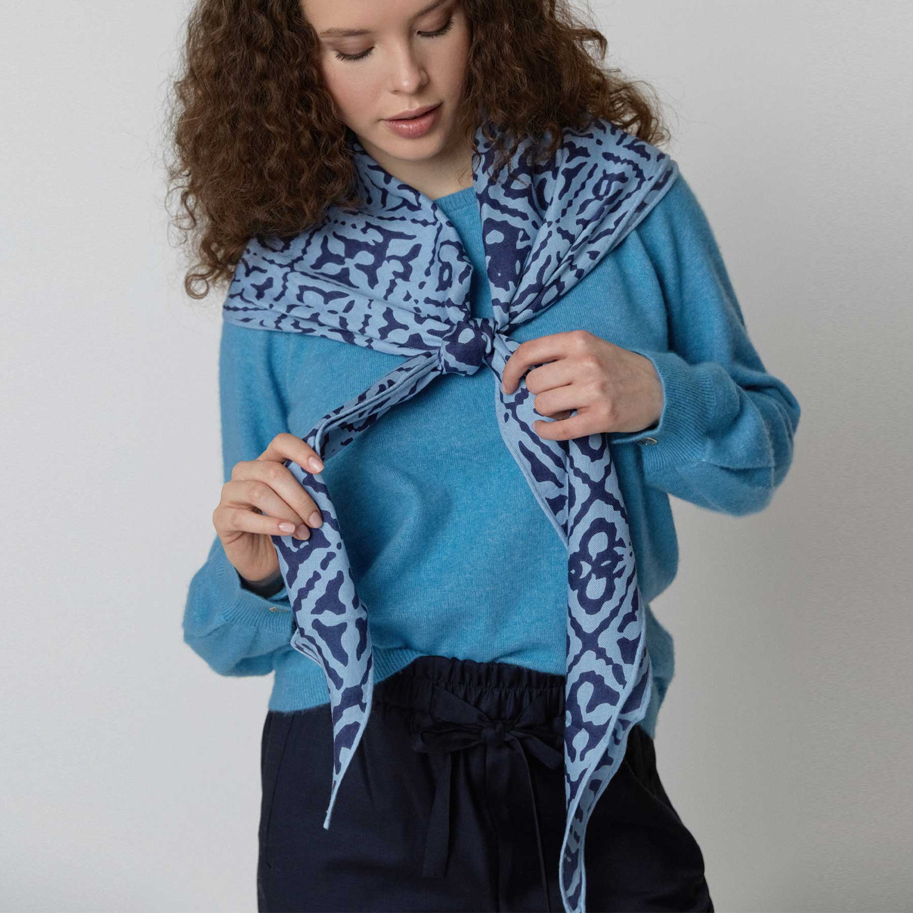 Kite Scarf Silk Cashmere Eyes of Marrakesh