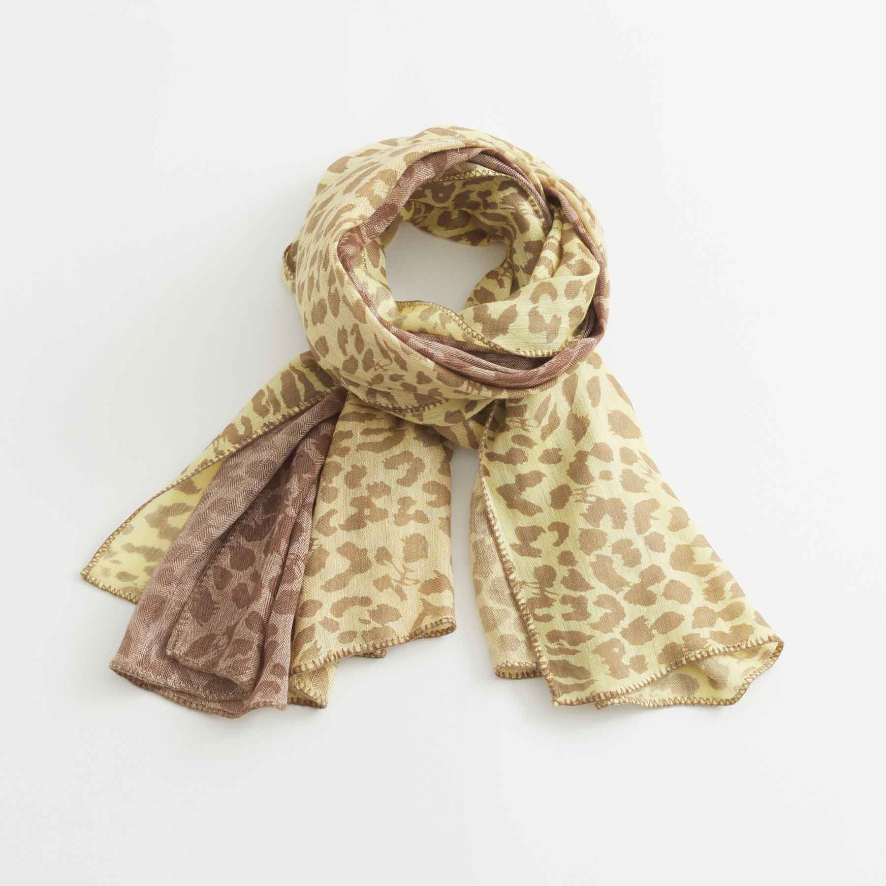 Linen Cashmere Patch Cheetah