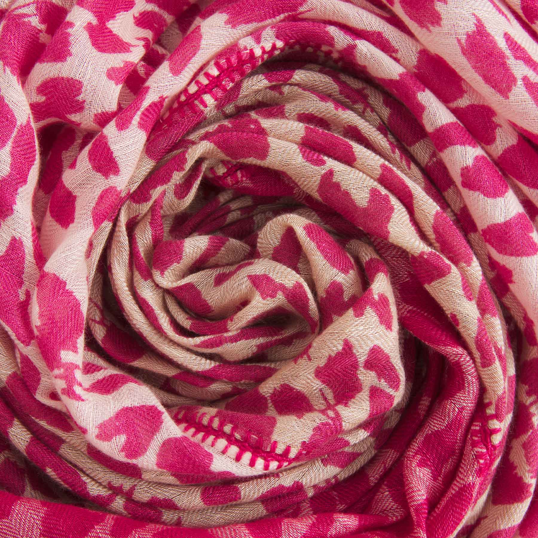 Linen Cashmere Patch Cheetah