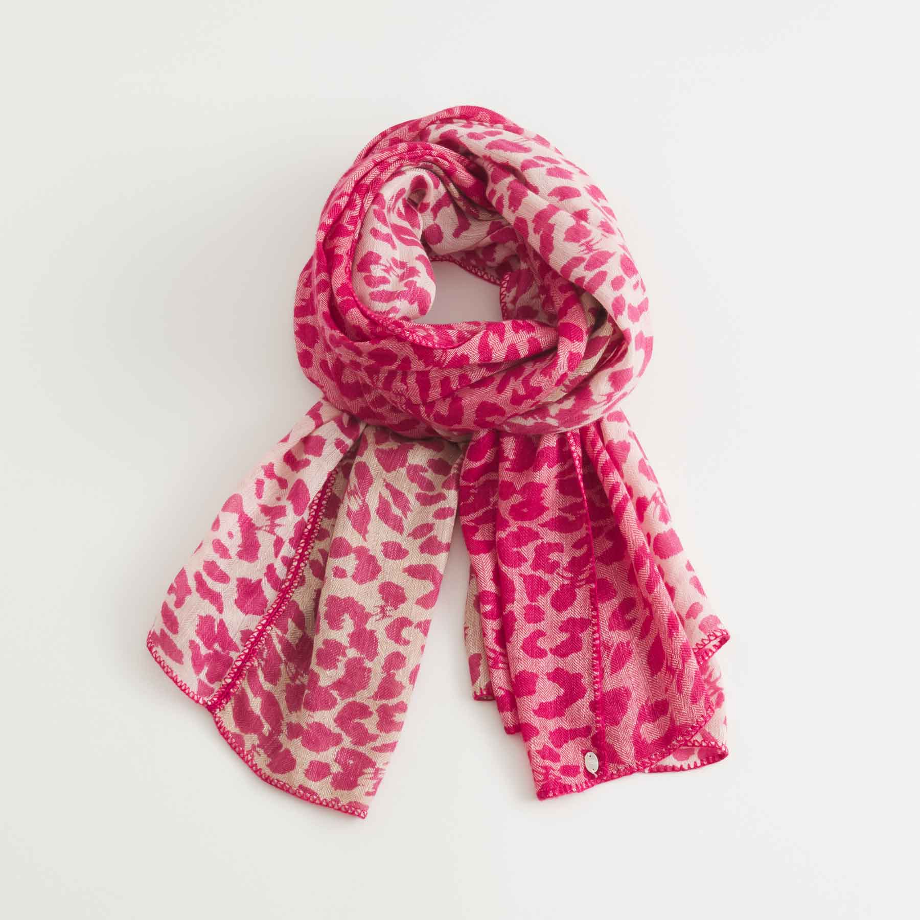 Linen Cashmere Patch Cheetah