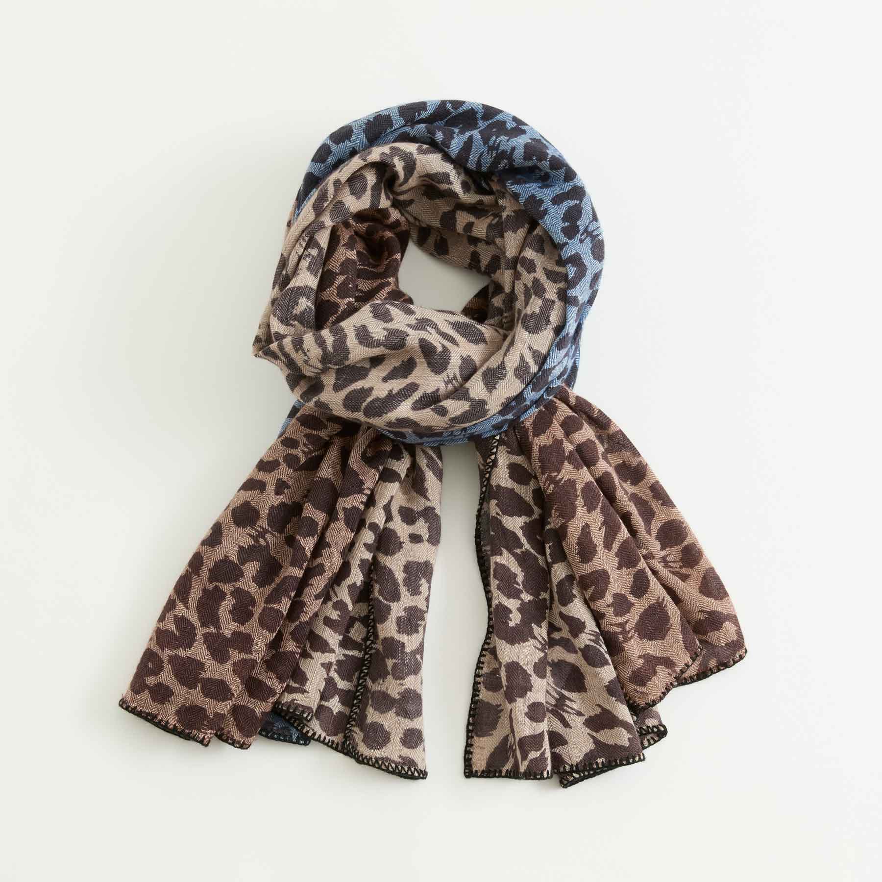 Linen Cashmere Patch Cheetah