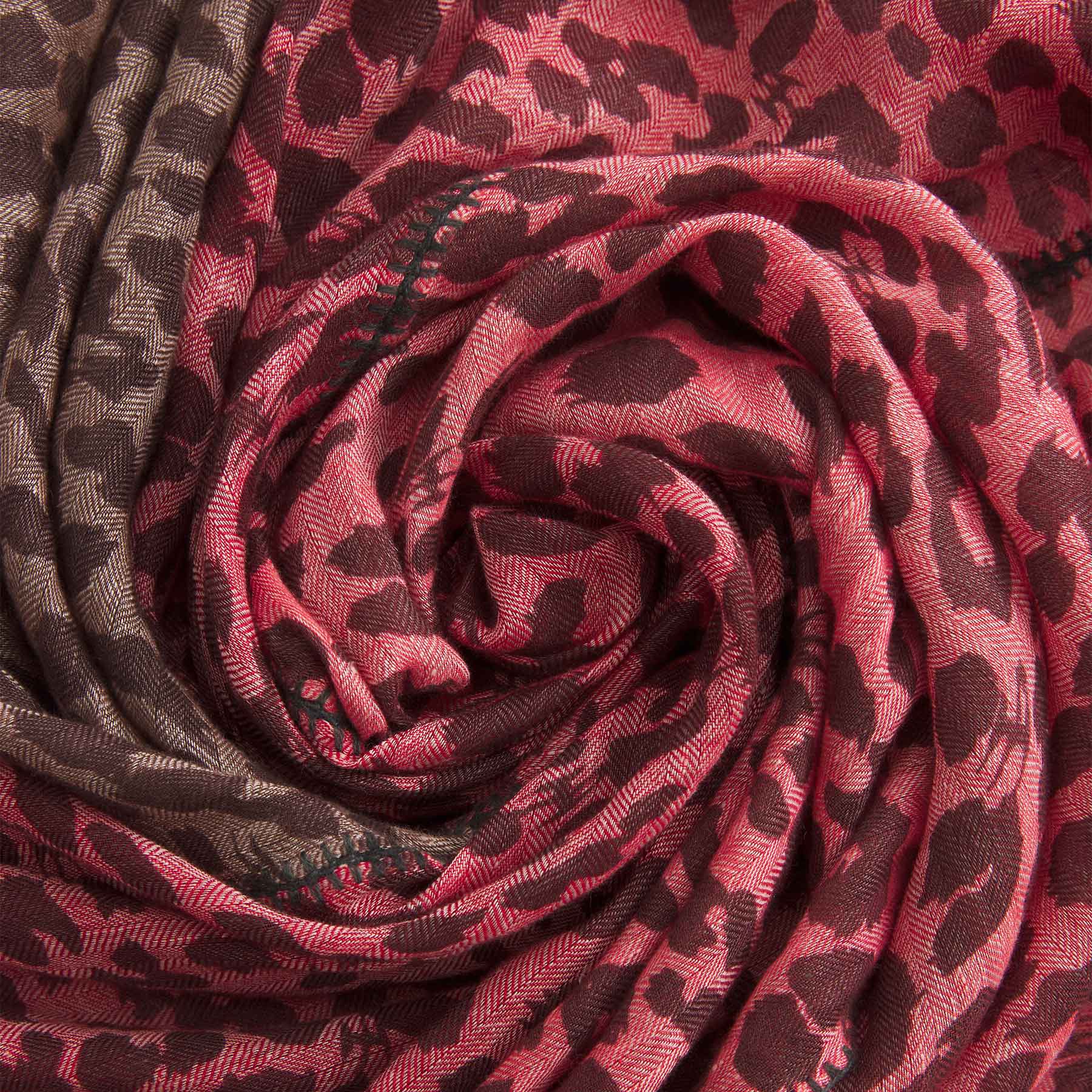 Linen Cashmere Patch Cheetah