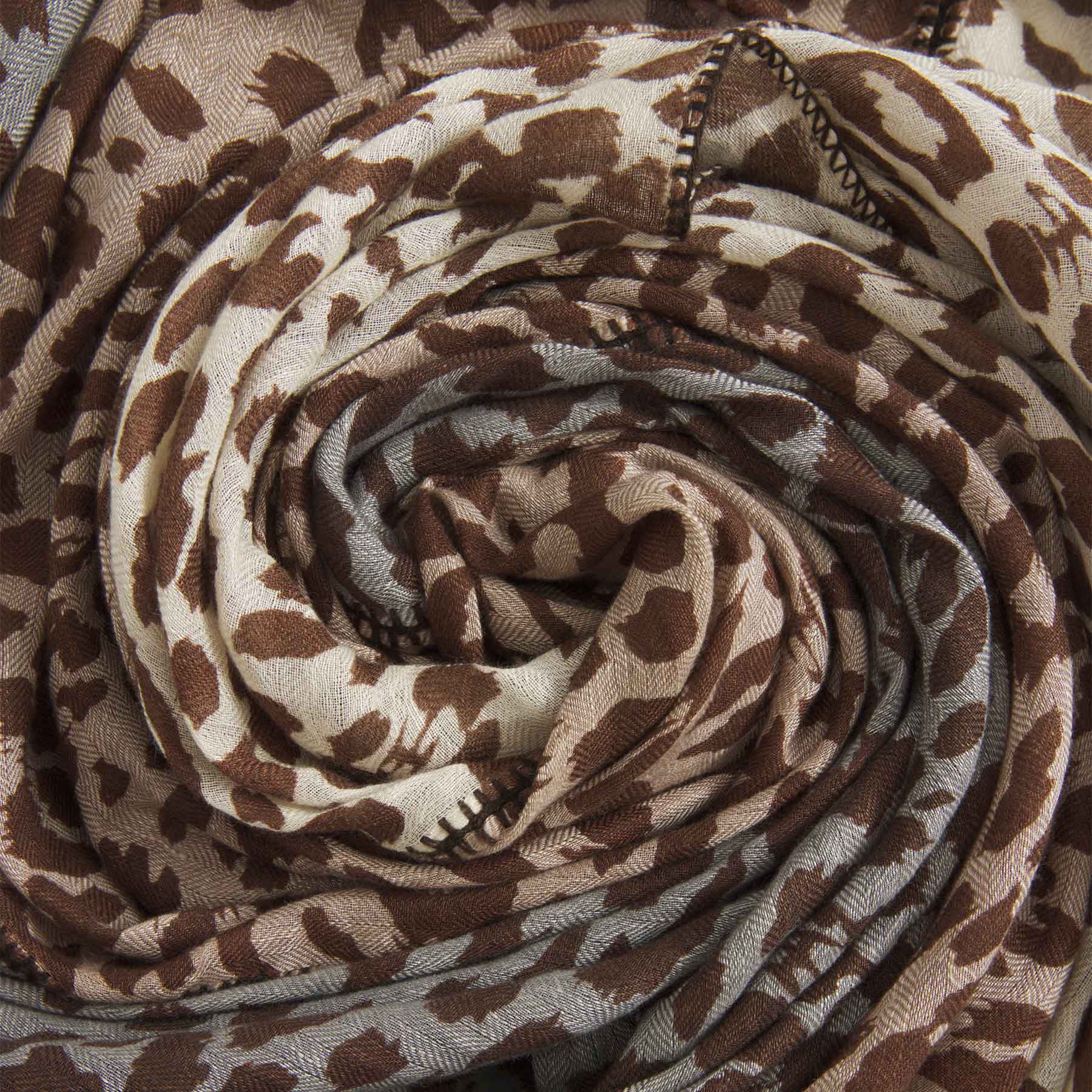 Linen Cashmere Patch Cheetah