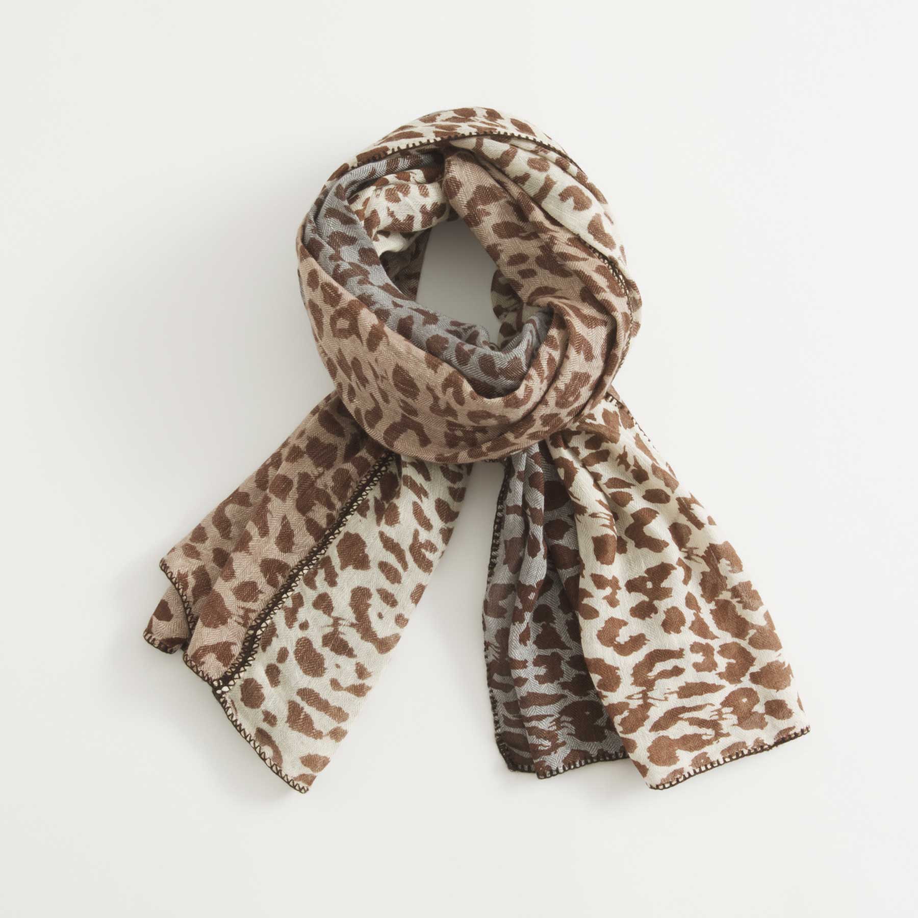 Linen Cashmere Patch Cheetah