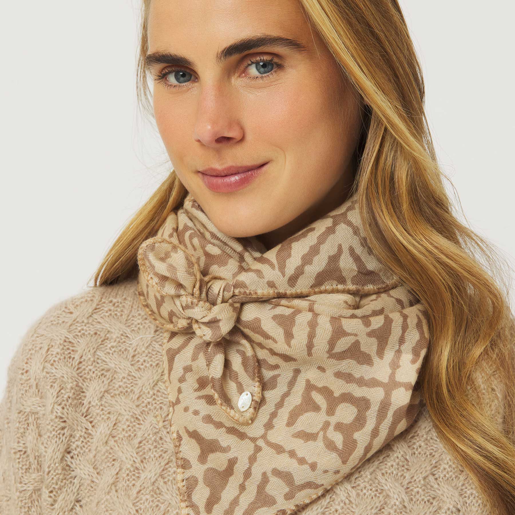 Cashmere Patch Carré 90 Eyes of Marrakesh