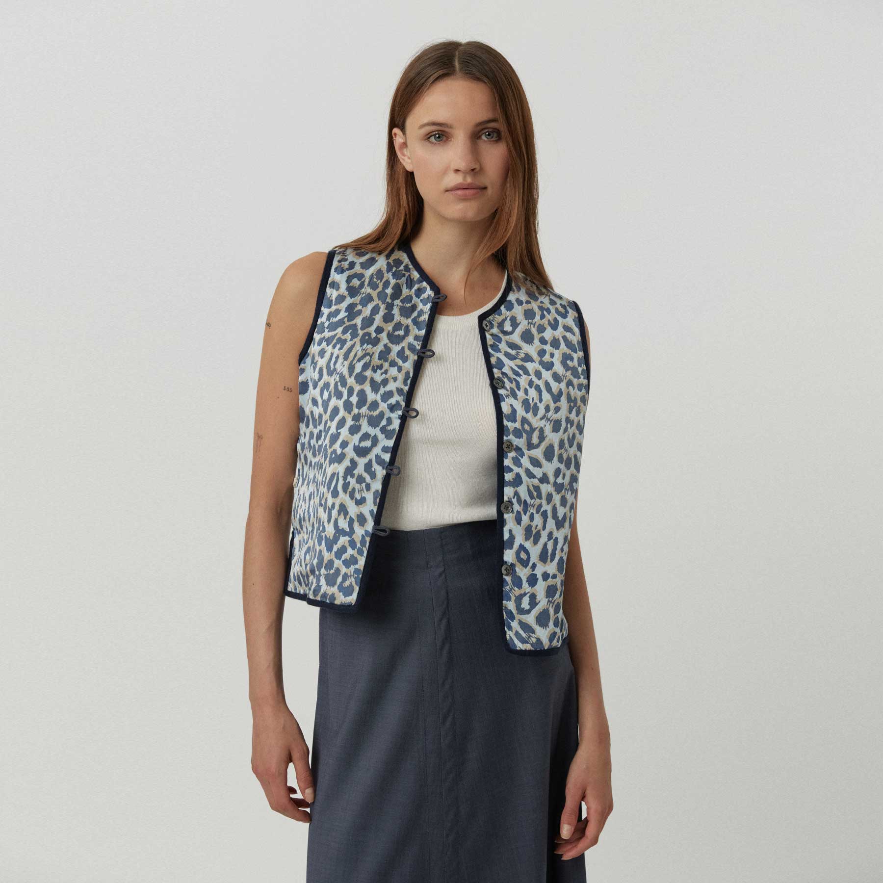 Vest Reversible Lana Cheetah Prestige