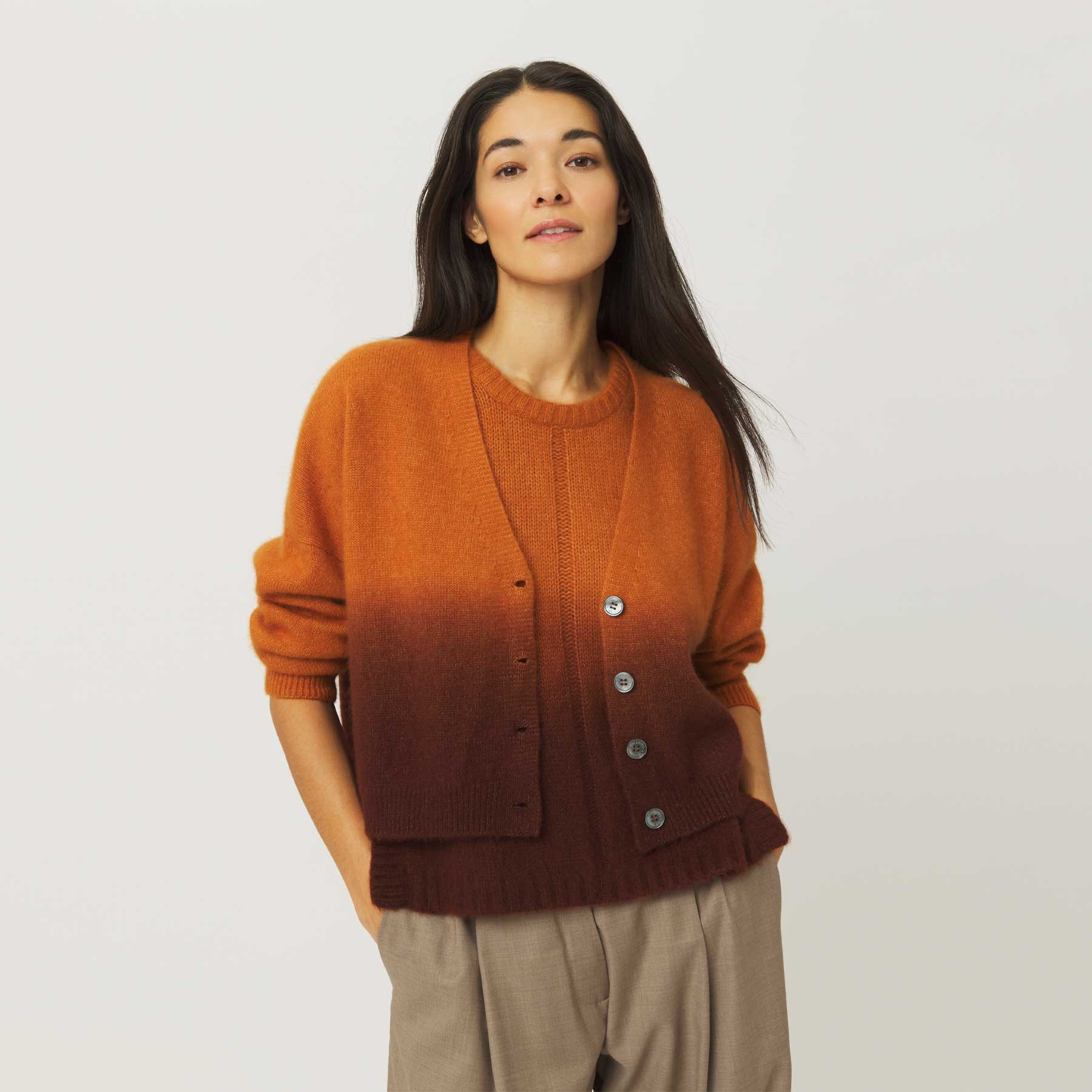 Cardigan Sam Dip Dye