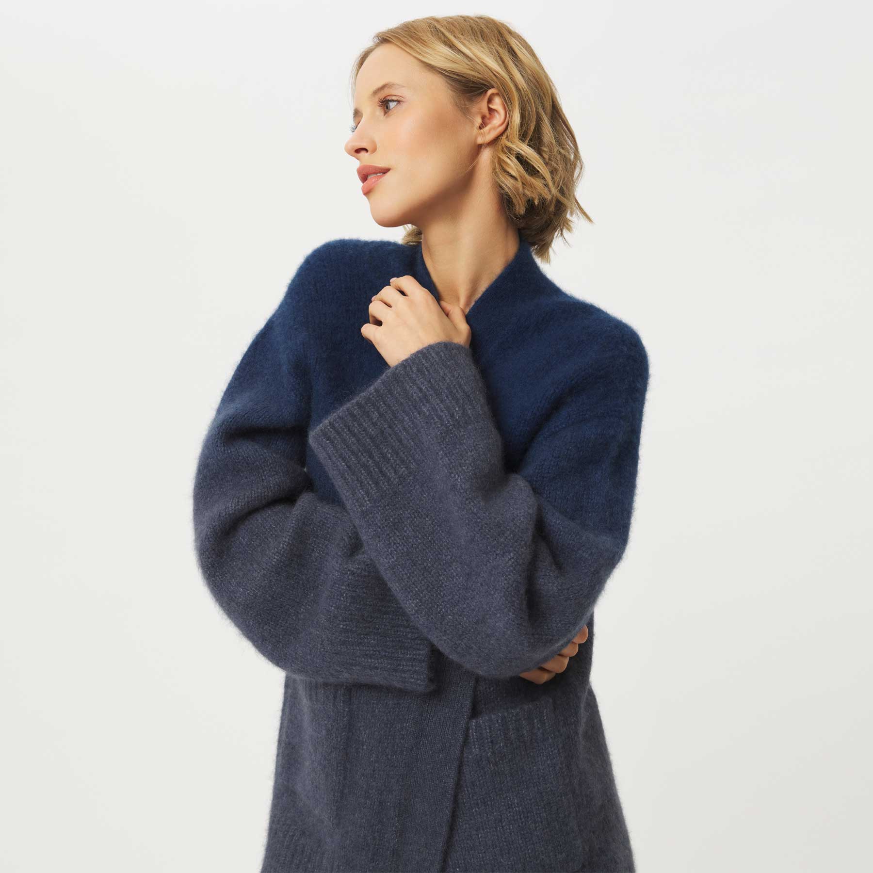 Cardigan Sencillo Dip Dye
