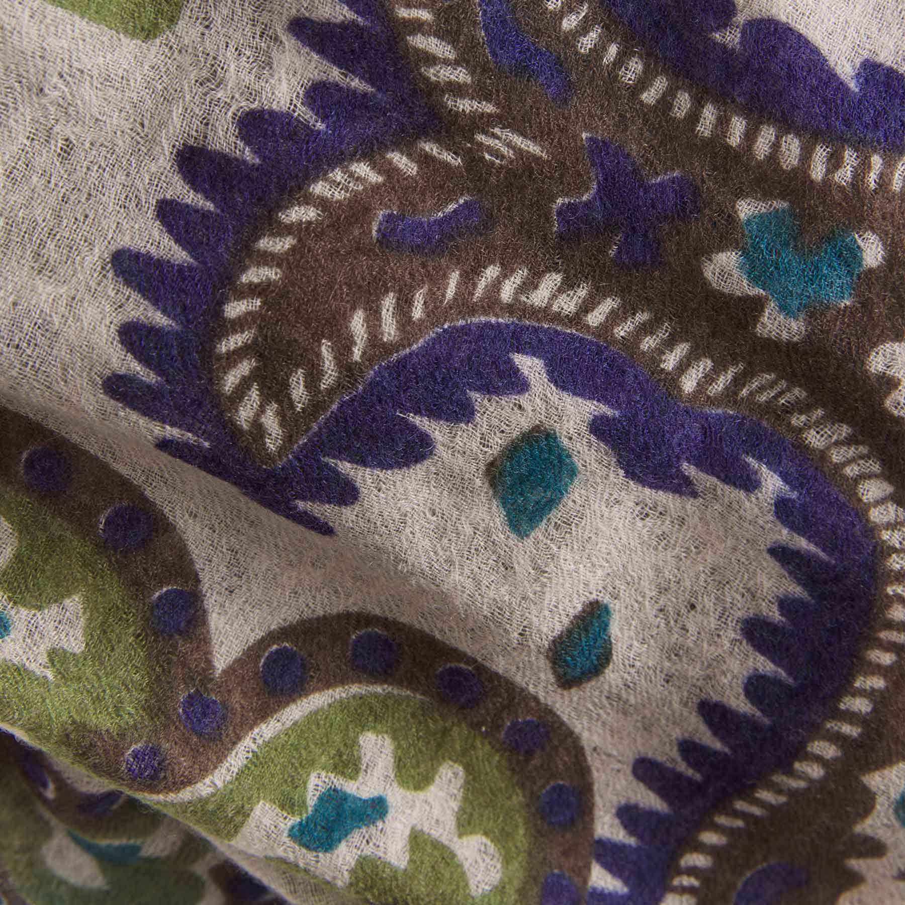 Felted Stole Camo Paisley