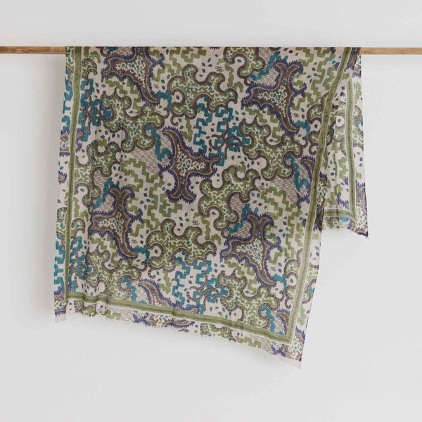 Felted Stole Camo Paisley