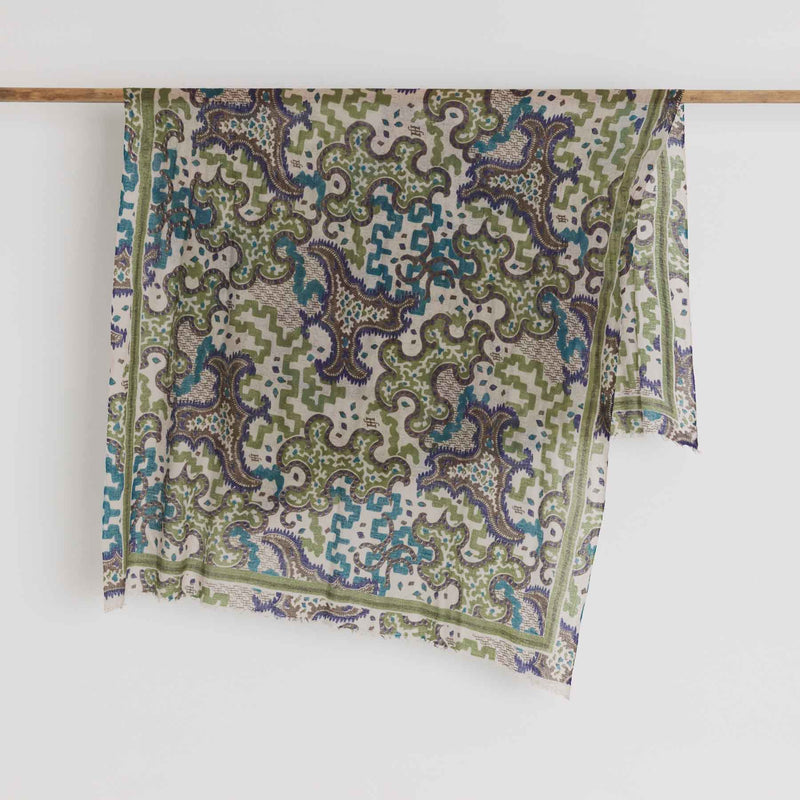 Felted Stole Camo Paisley