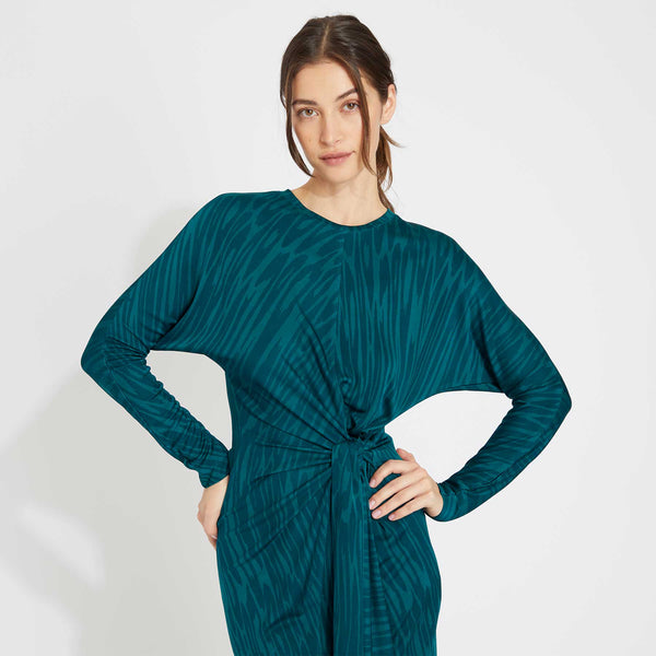 Dress Accompany Long Cheetah Silk Jersey