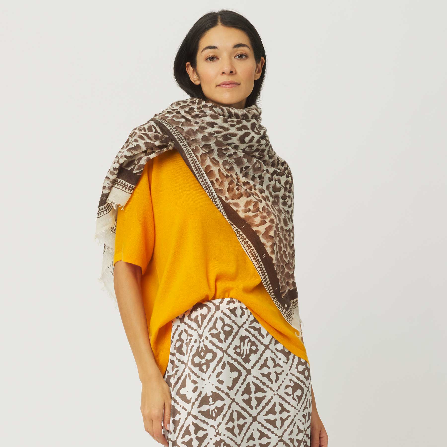 Felted Stole Cheetah