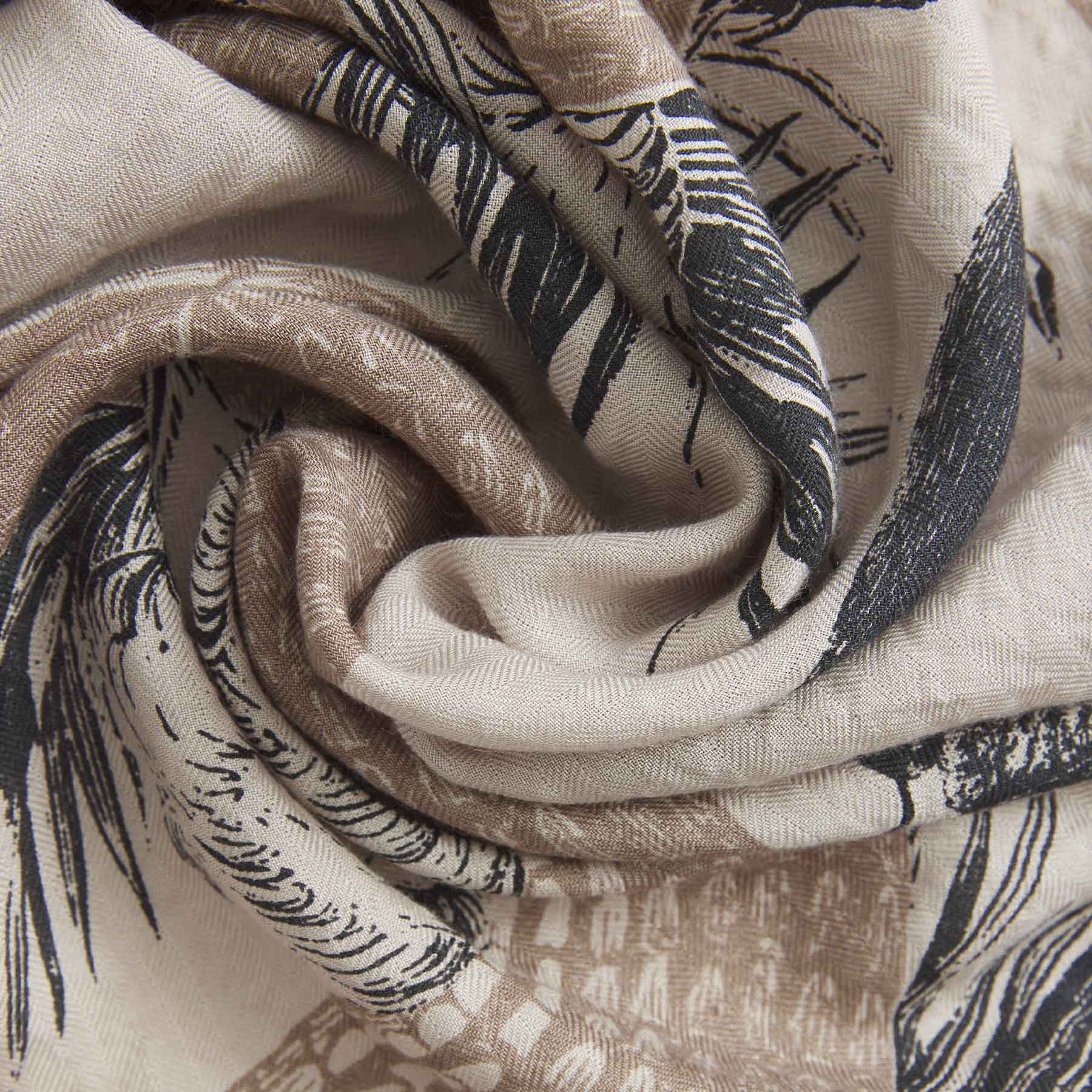 Kite Scarf Midi Silk Cashmere Garden Eden