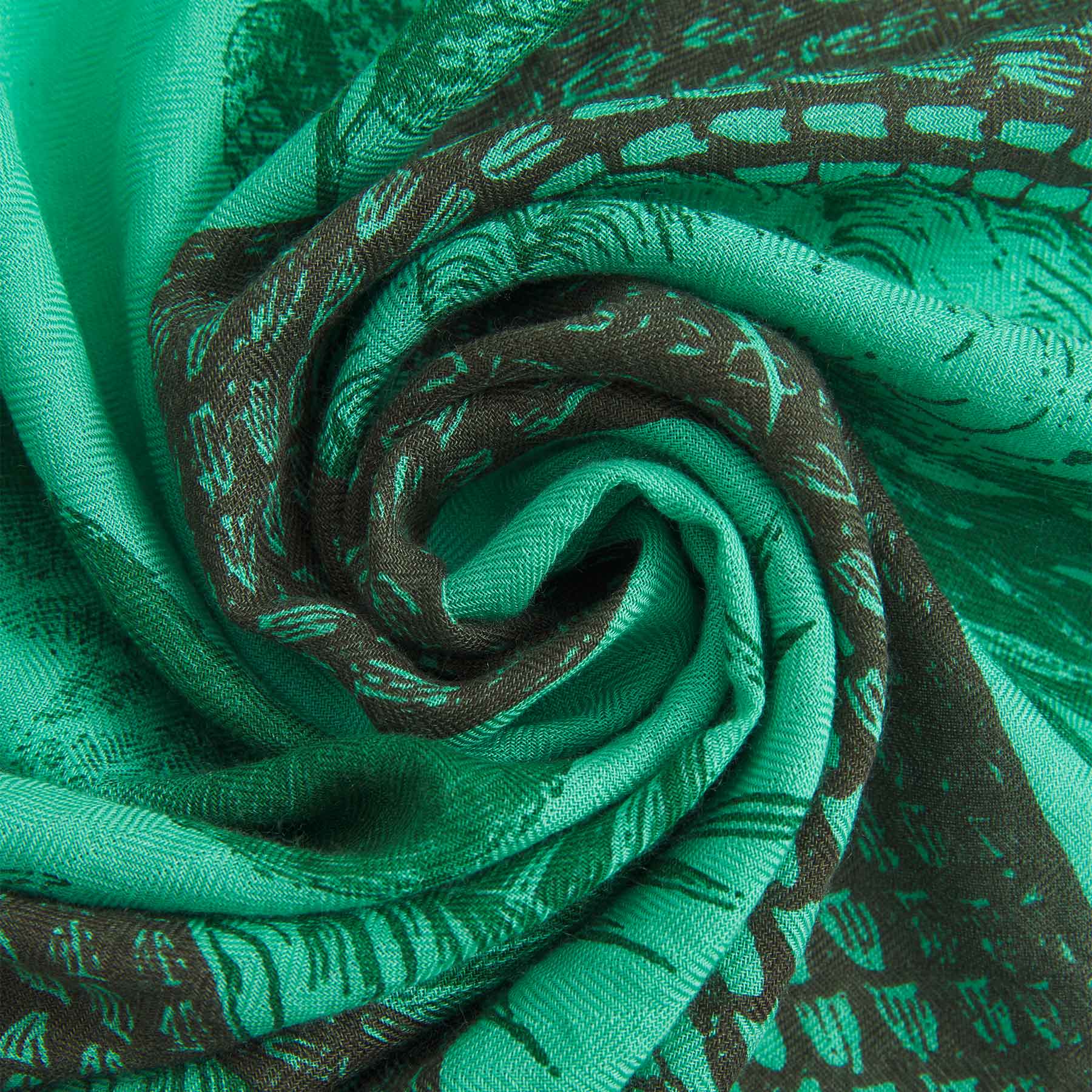 Kite Scarf Midi Silk Cashmere Garden Eden