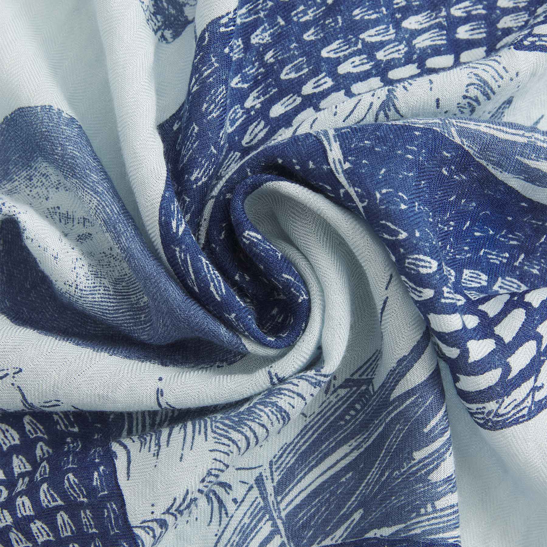 Kite Scarf Midi Silk Cashmere Garden Eden