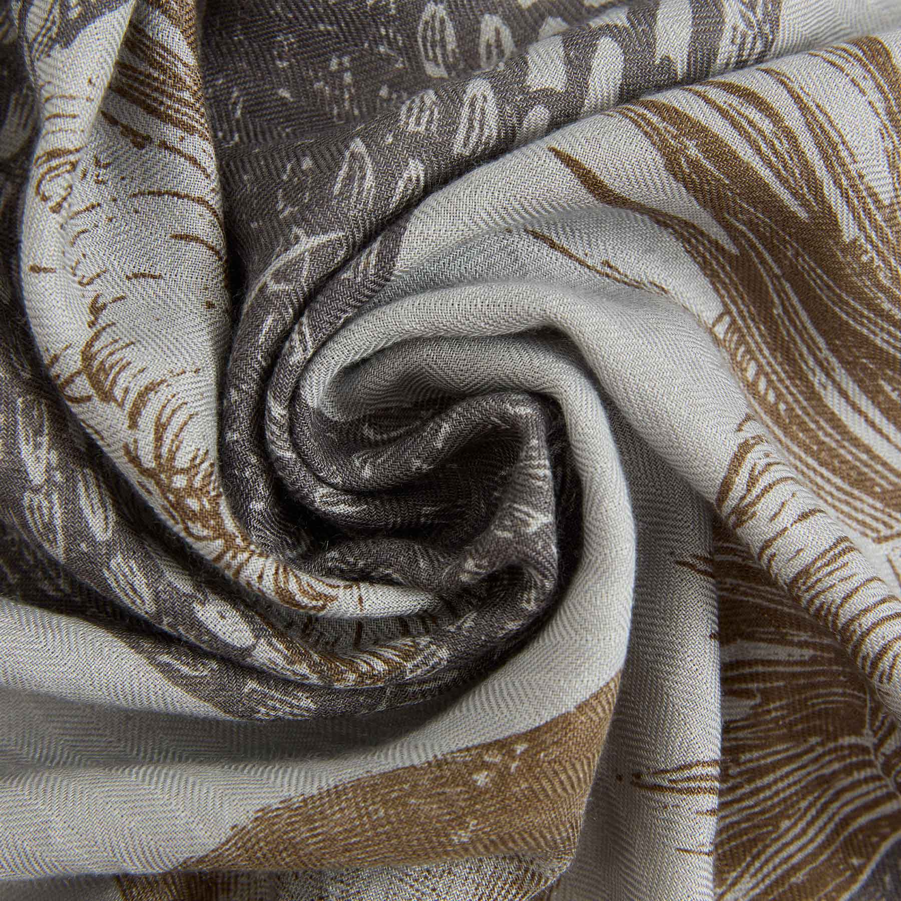 Kite Scarf Midi Silk Cashmere Garden Eden