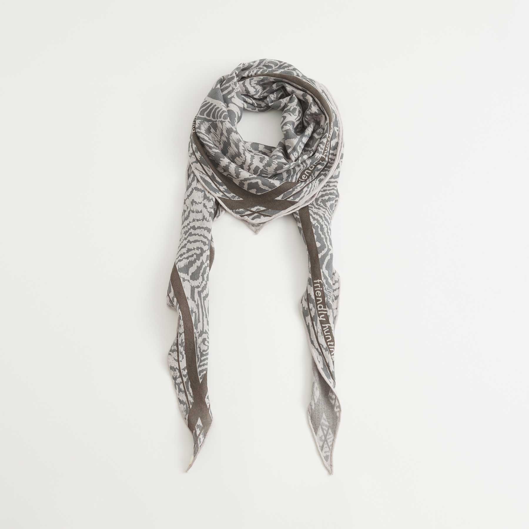 Kite Scarf Silk Cashmere Asian Game