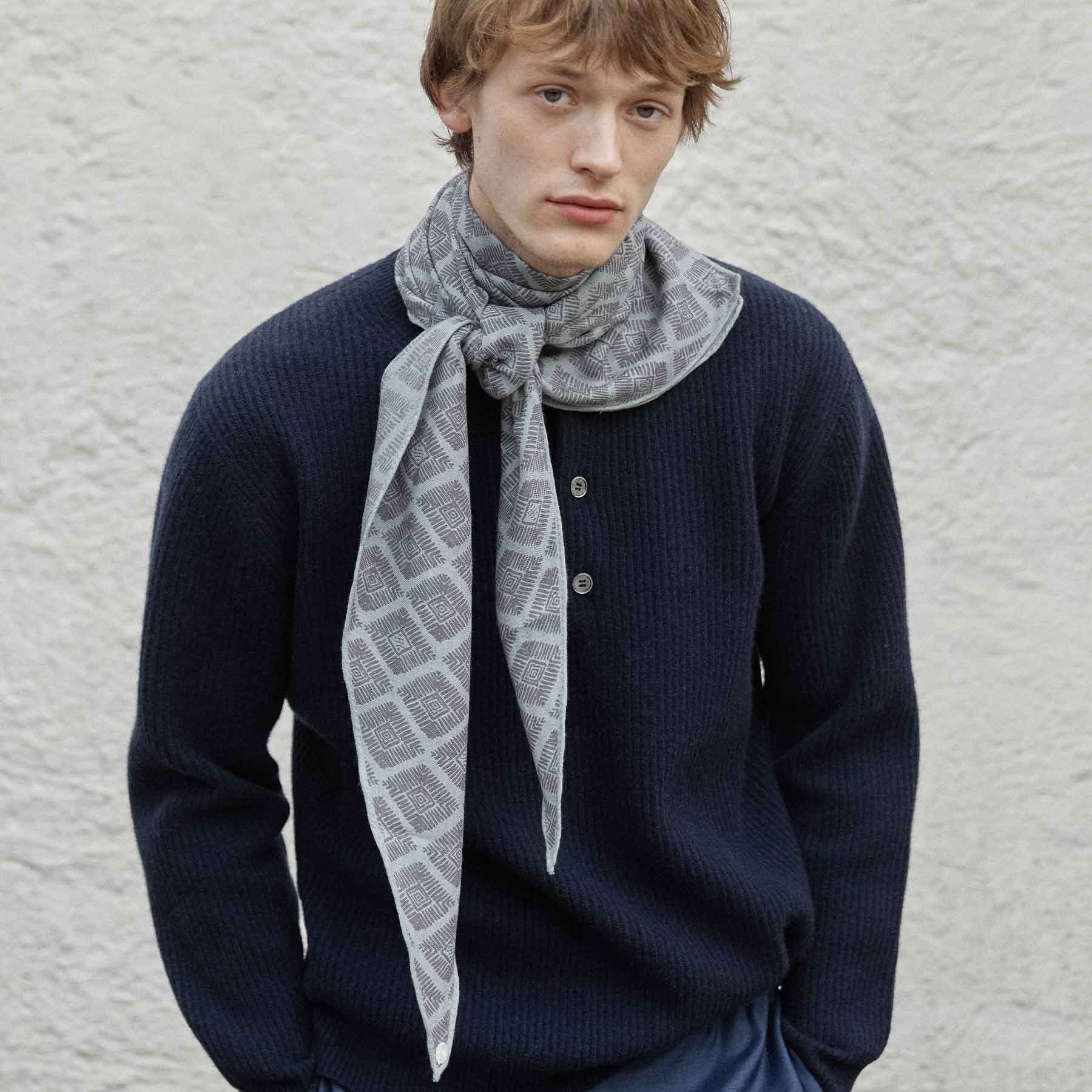 Kite Scarf Silk Cashmere Rhombus Lab