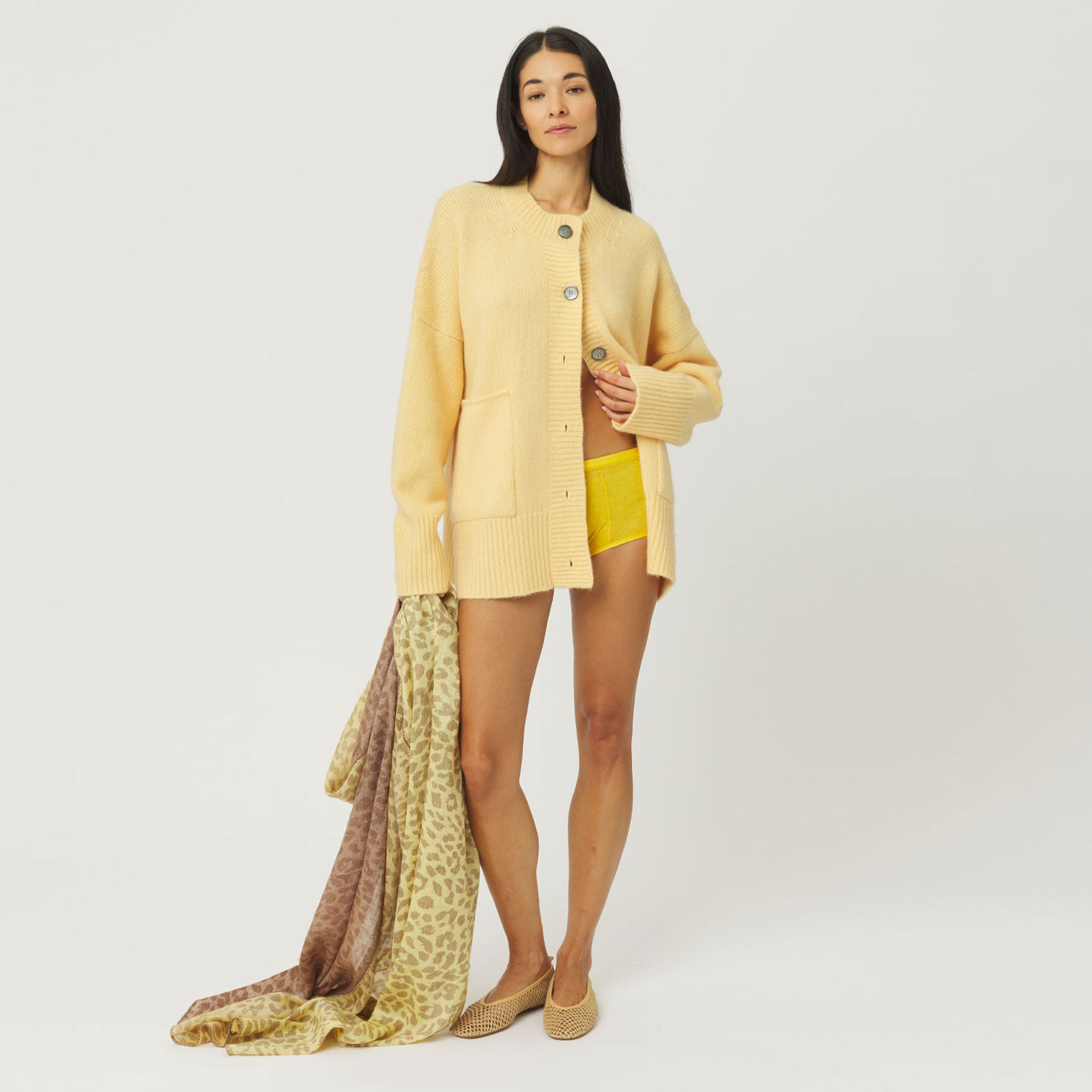 Linen Cashmere Patch Cheetah