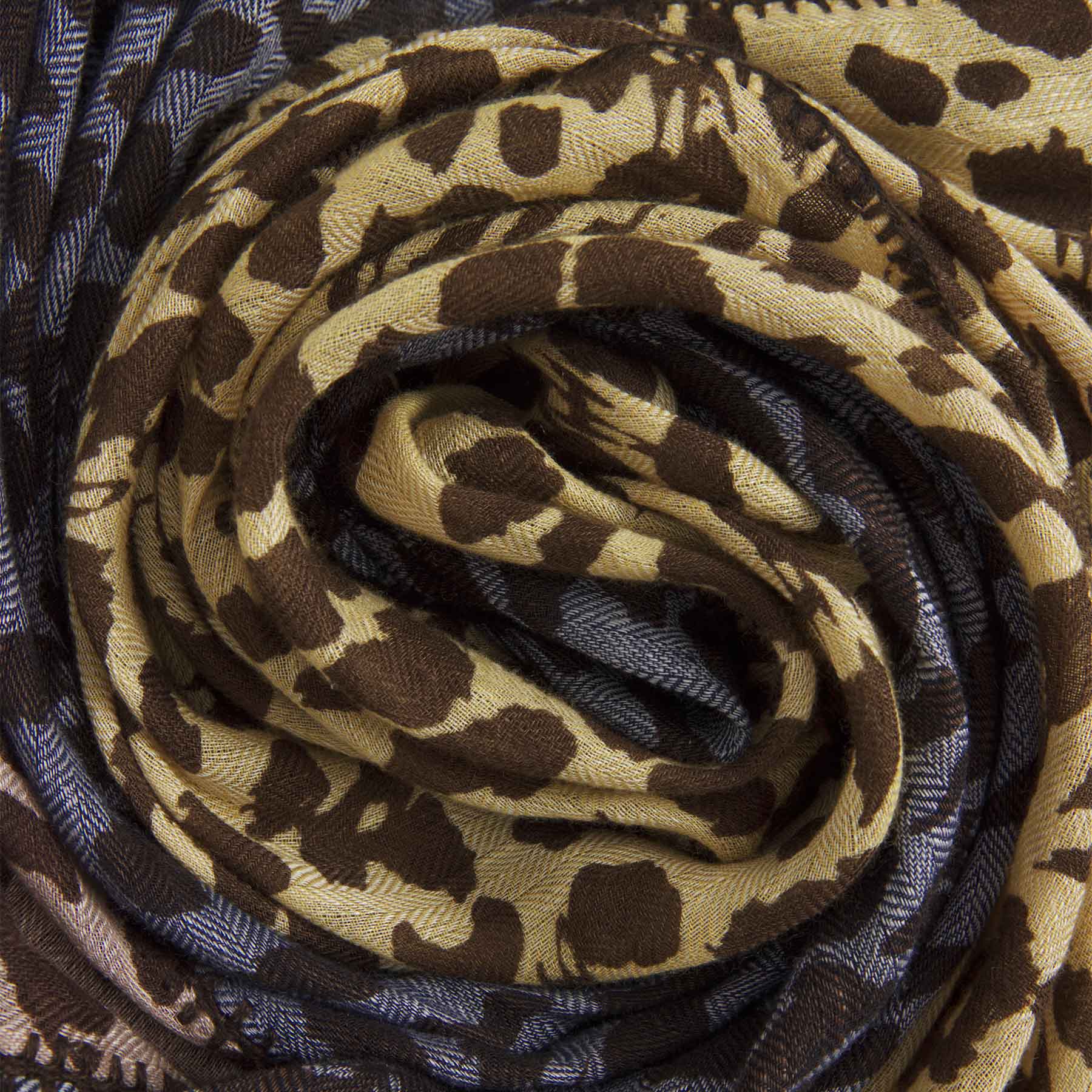 Linen Cashmere Patch Cheetah