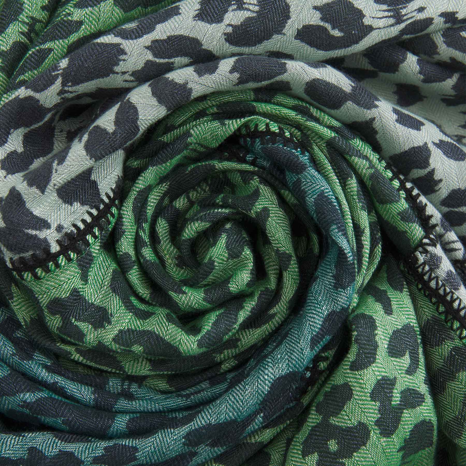 Linen Cashmere Patch Cheetah