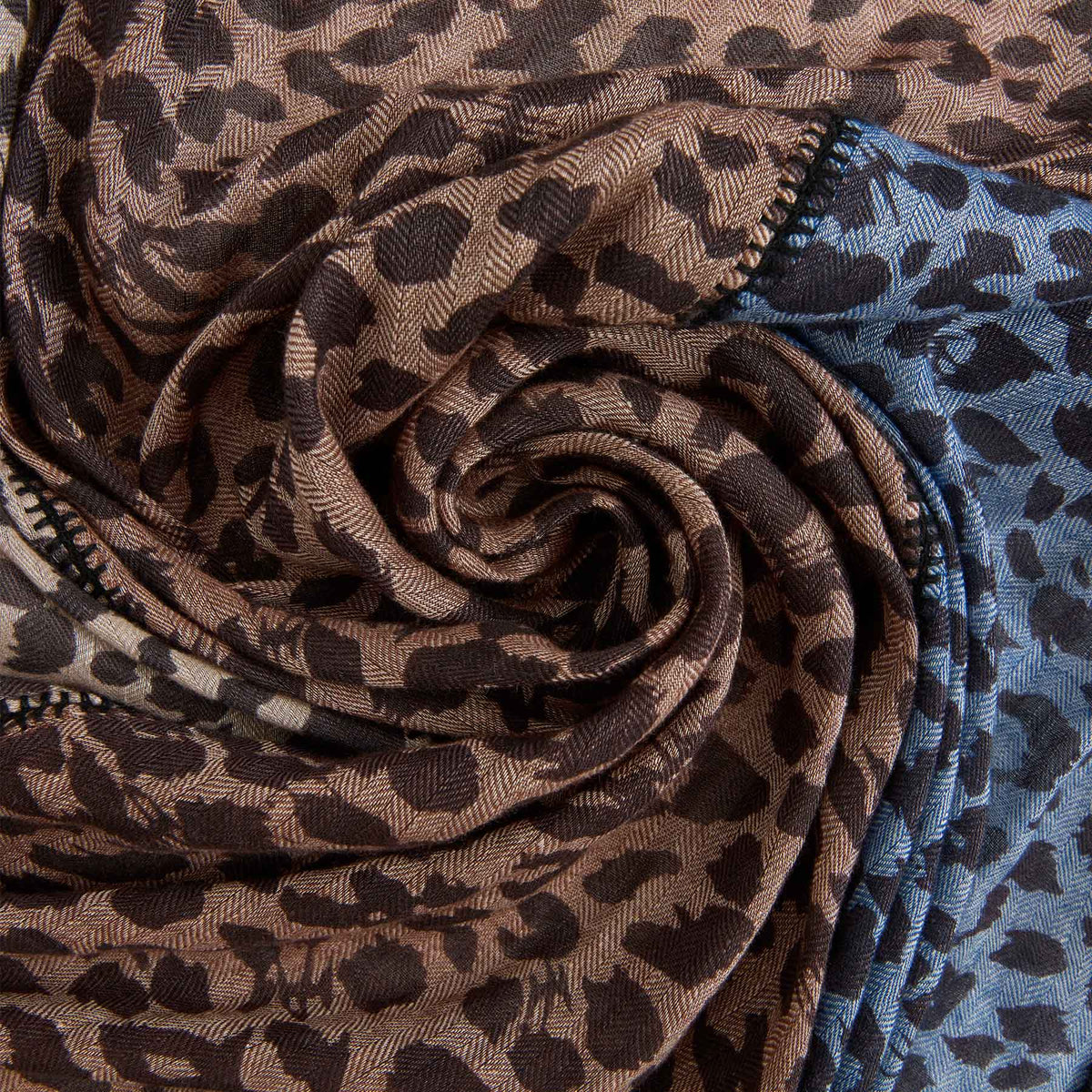 Linen Cashmere Patch Cheetah