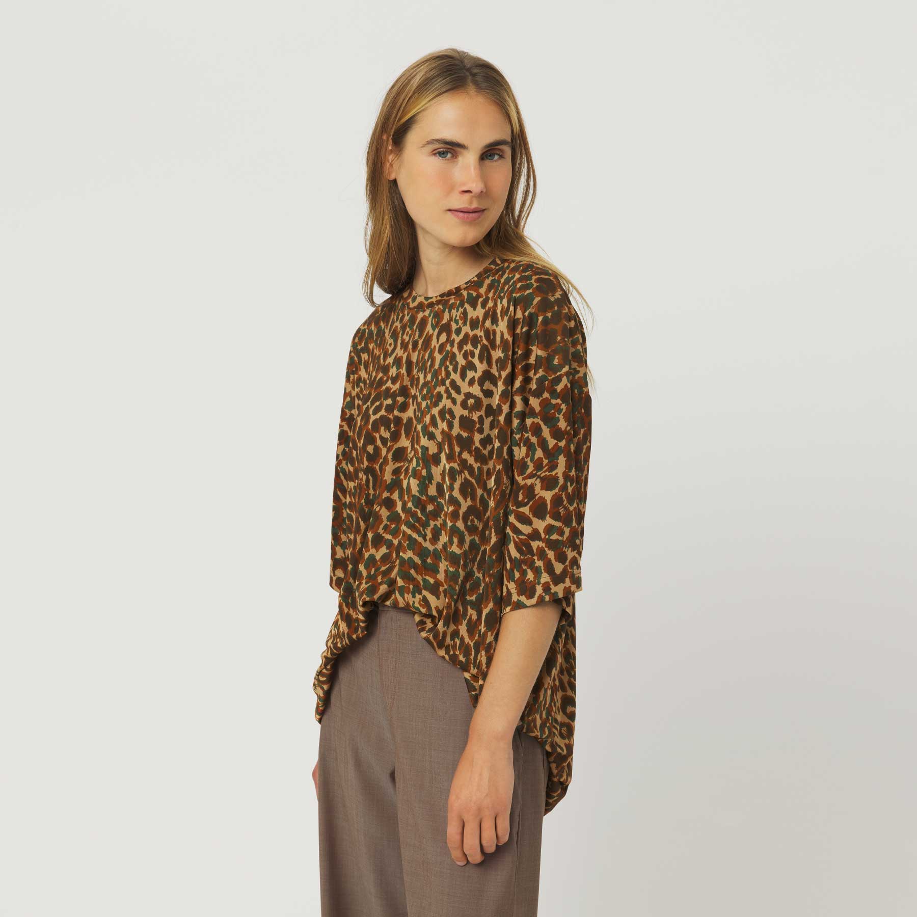 Over Shirt Loyal Cheetah Silk Jersey