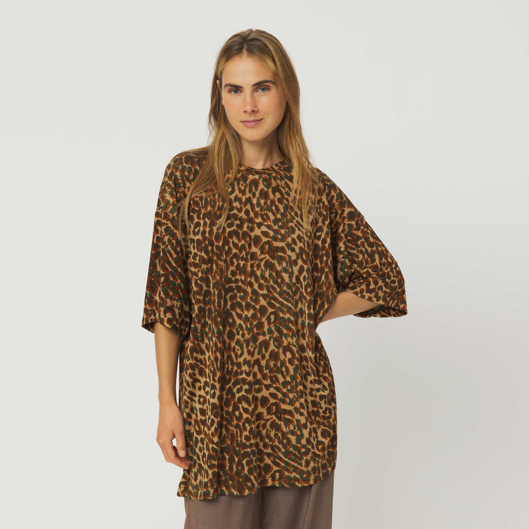 Over Shirt Loyal Cheetah Silk Jersey