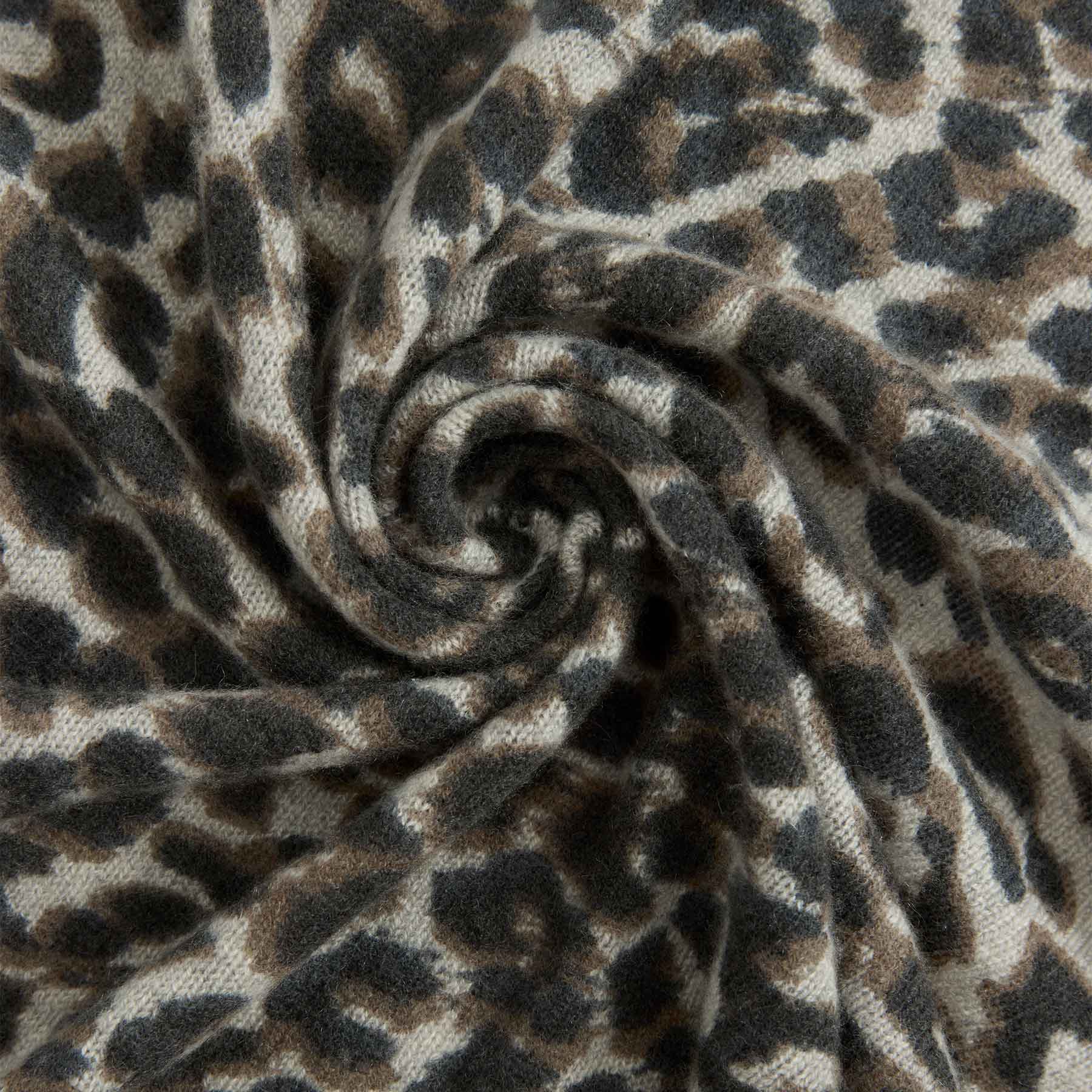 Triangle Knit Scarf Cheetah