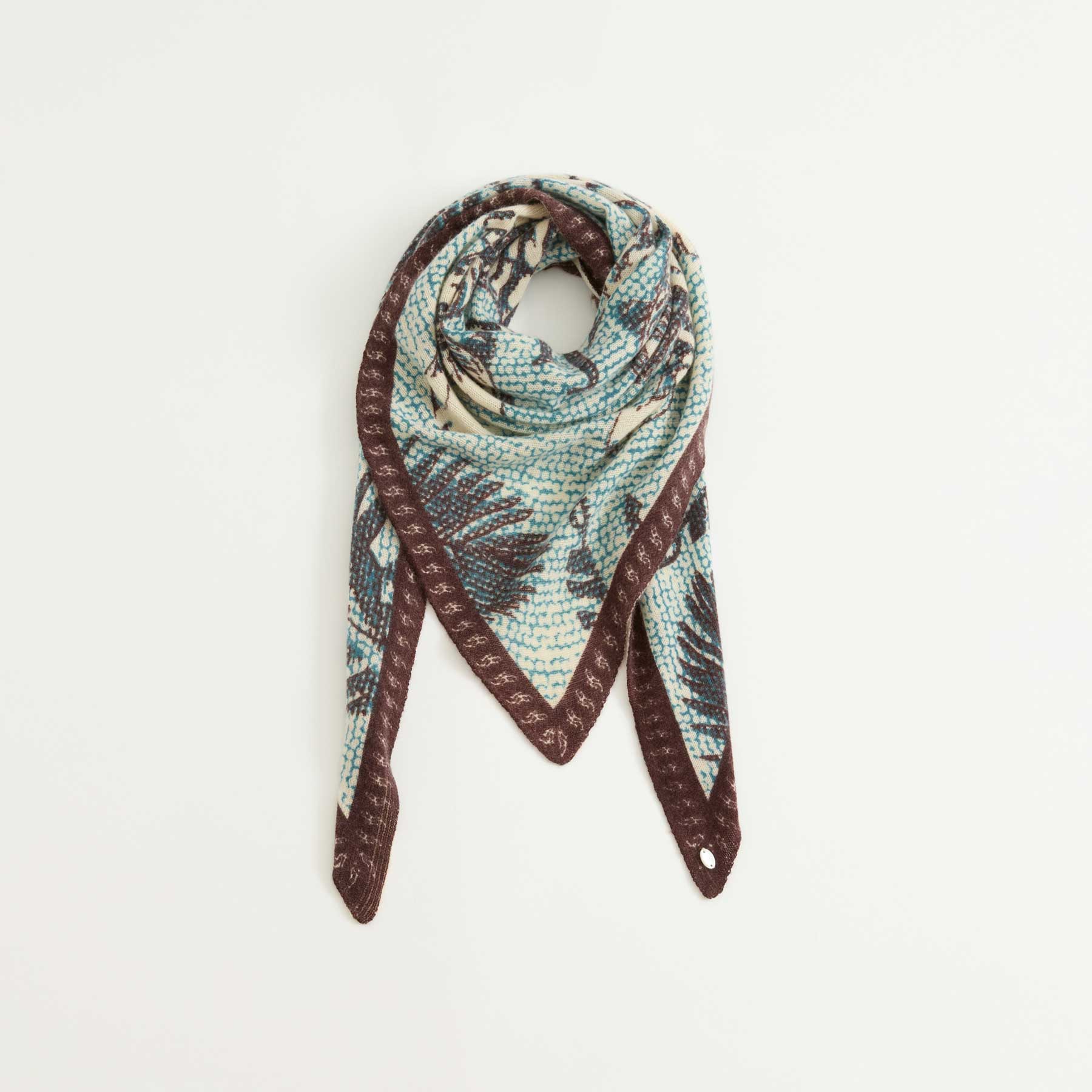 Triangle Knit Scarf Oriental
